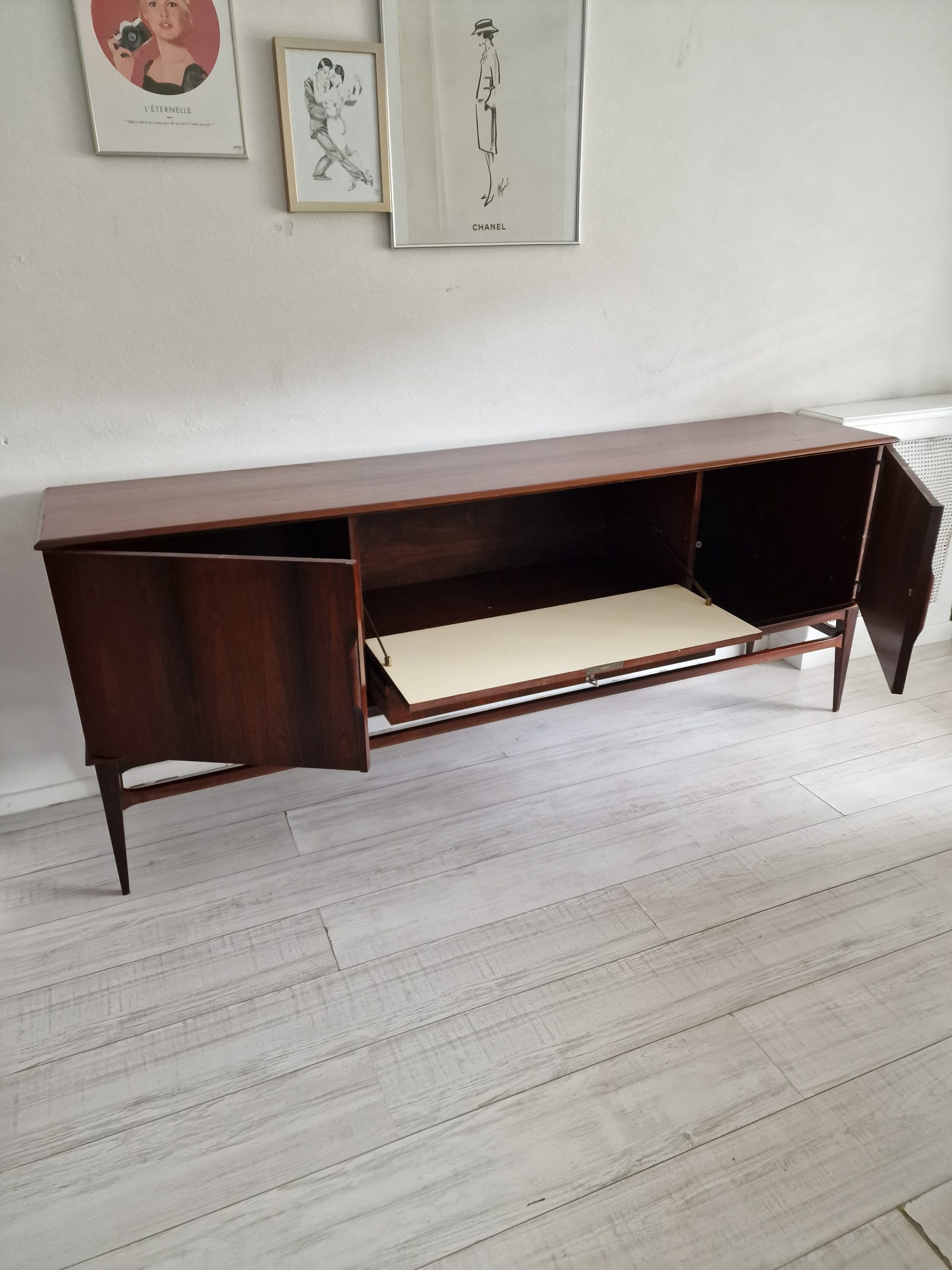 Sideboard scandinave en palissandre – Bild 4