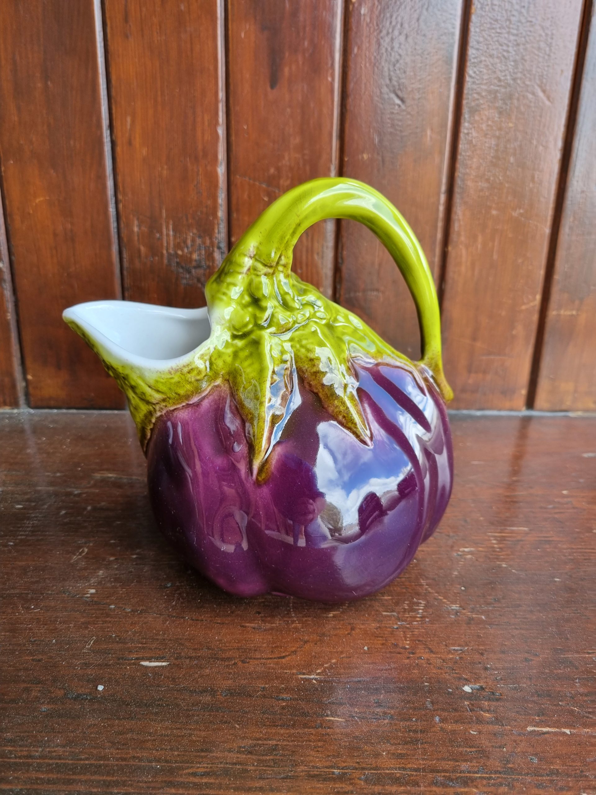 Pichet barbotine en forme d'aubergine – Bild 2