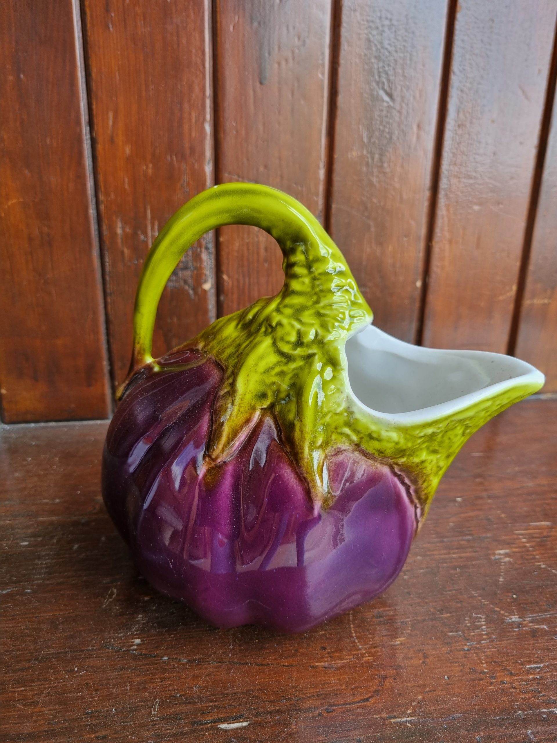 Pichet barbotine en forme d'aubergine – Bild 4