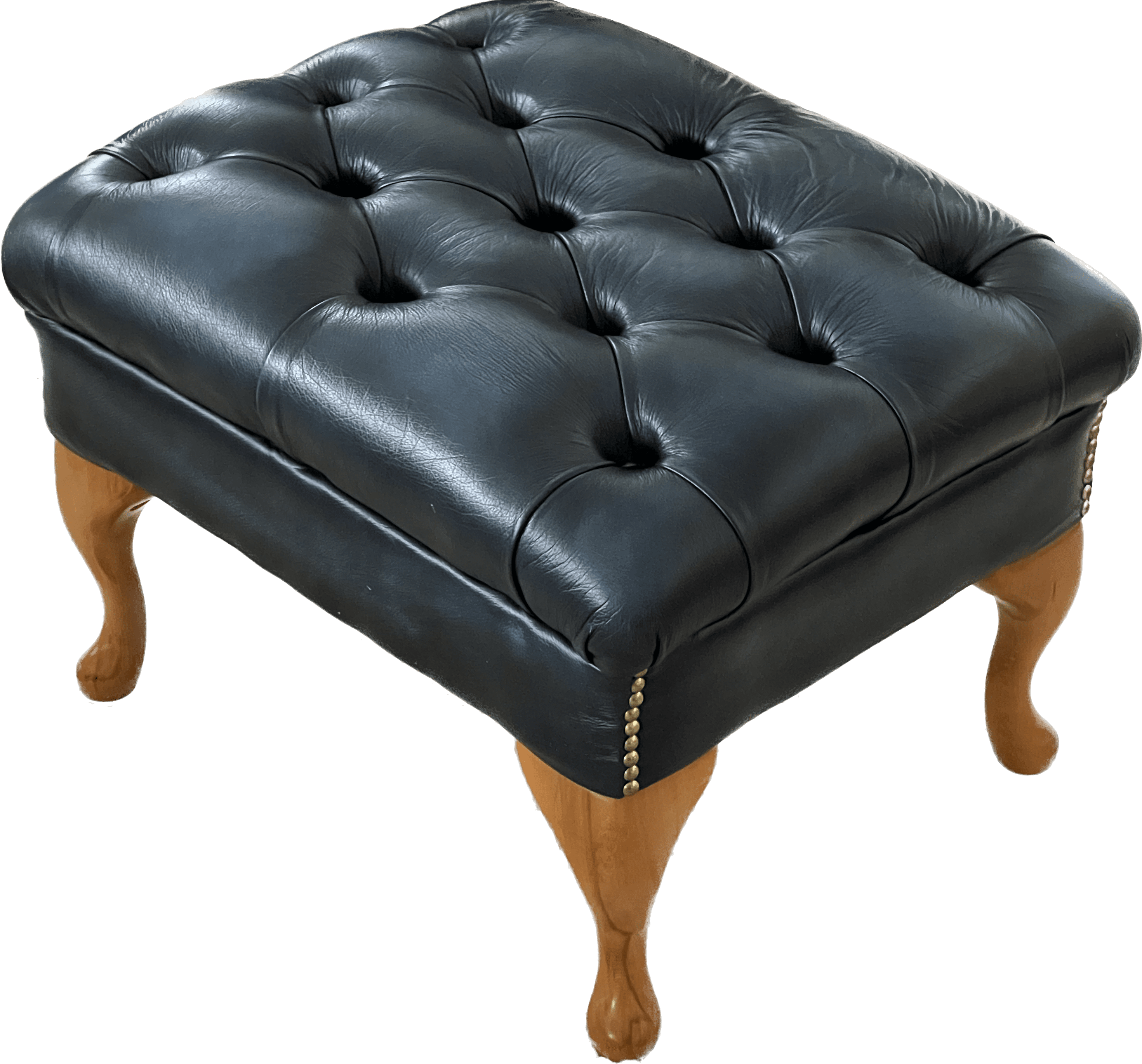 Duo de fauteuils et repose-pied Chesterfield – Image 6
