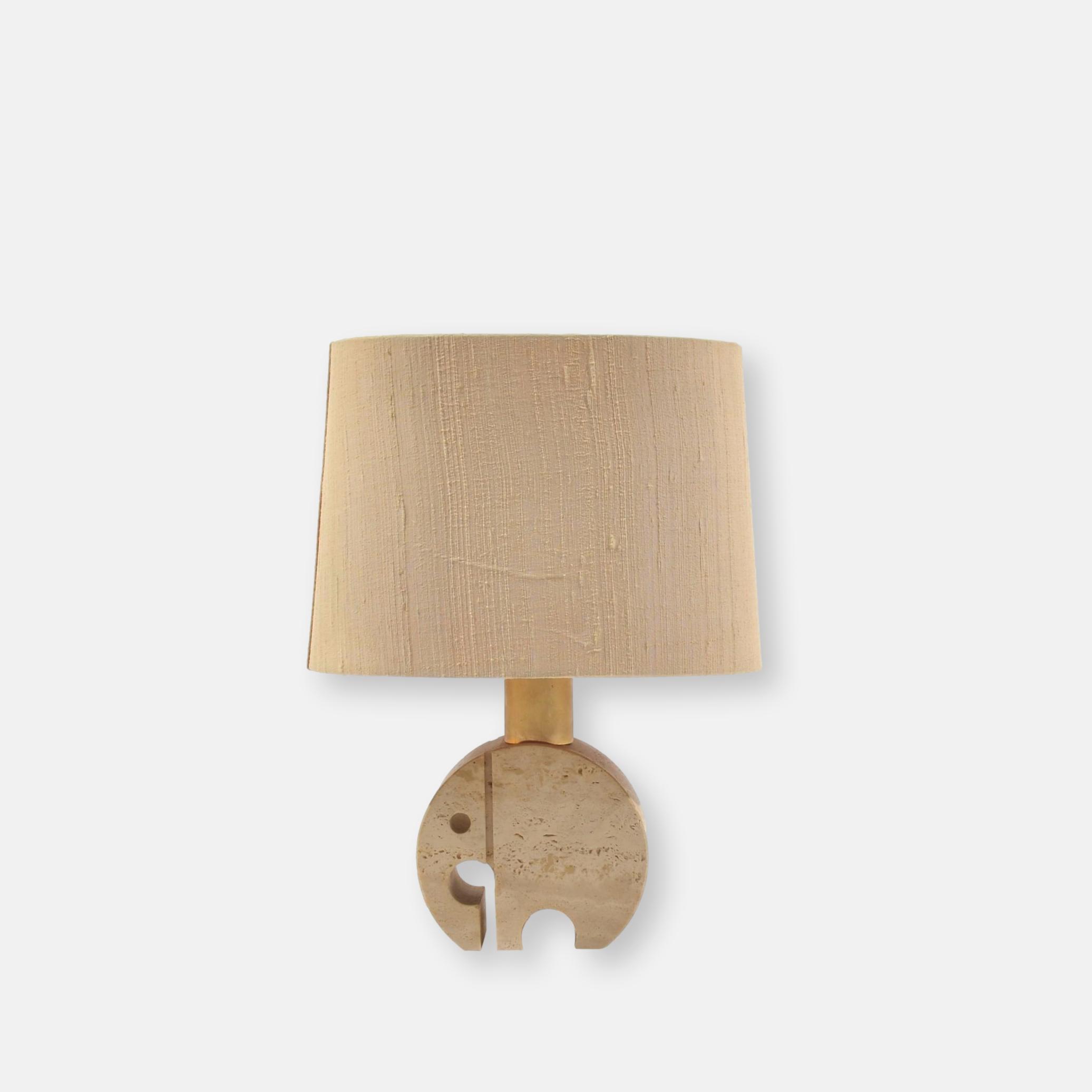 Lampe de table en travertin, Fratelli Mannelli, Italie, 1970's