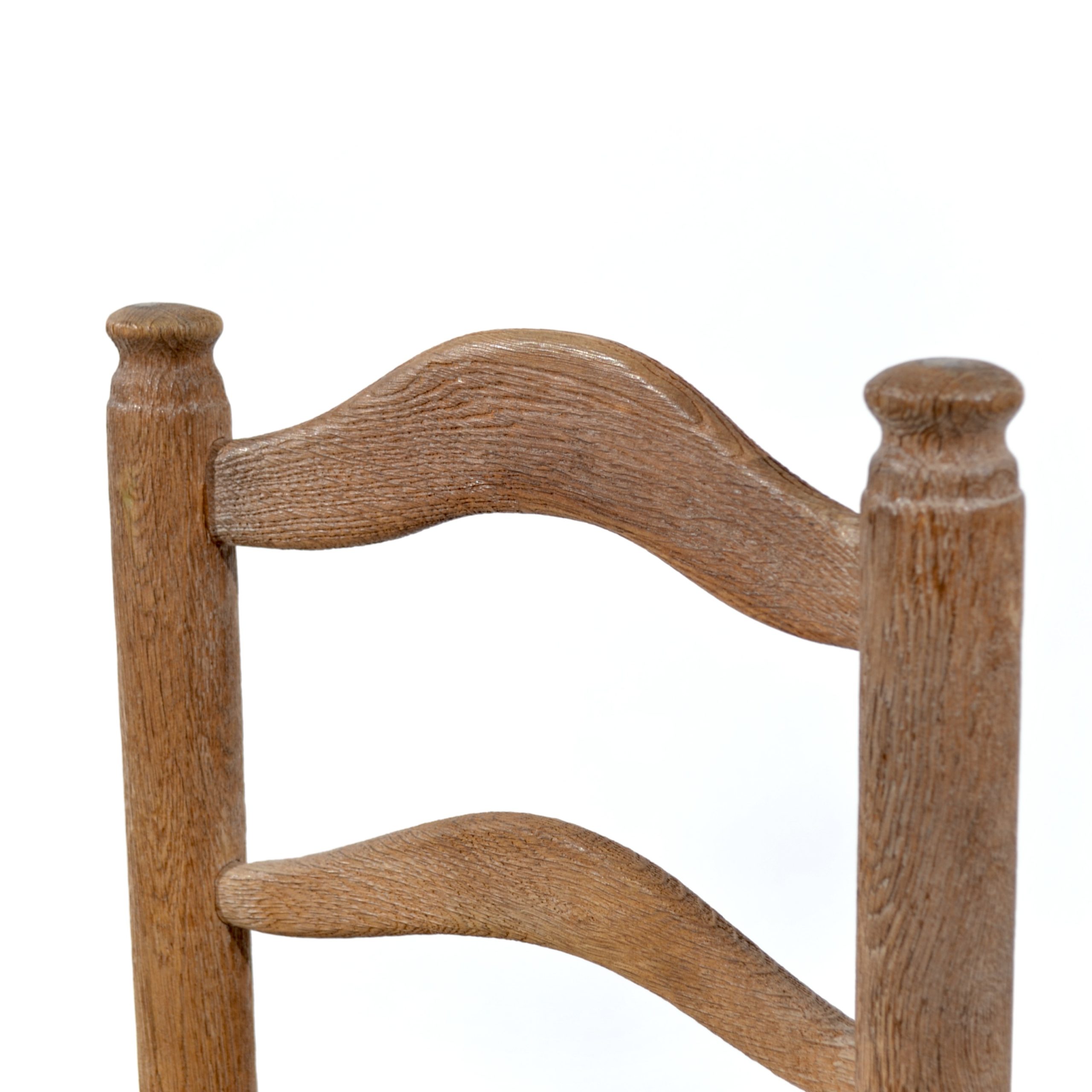 Chaises paillées en chêne Suisse 1960's – Image 10