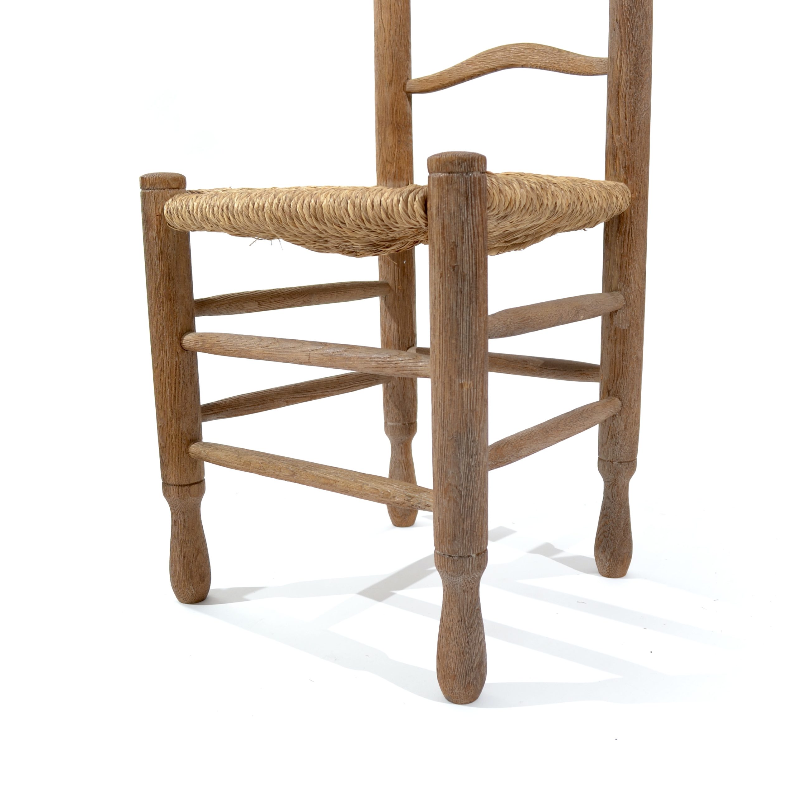 Chaises paillées en chêne Suisse 1960's – Image 8