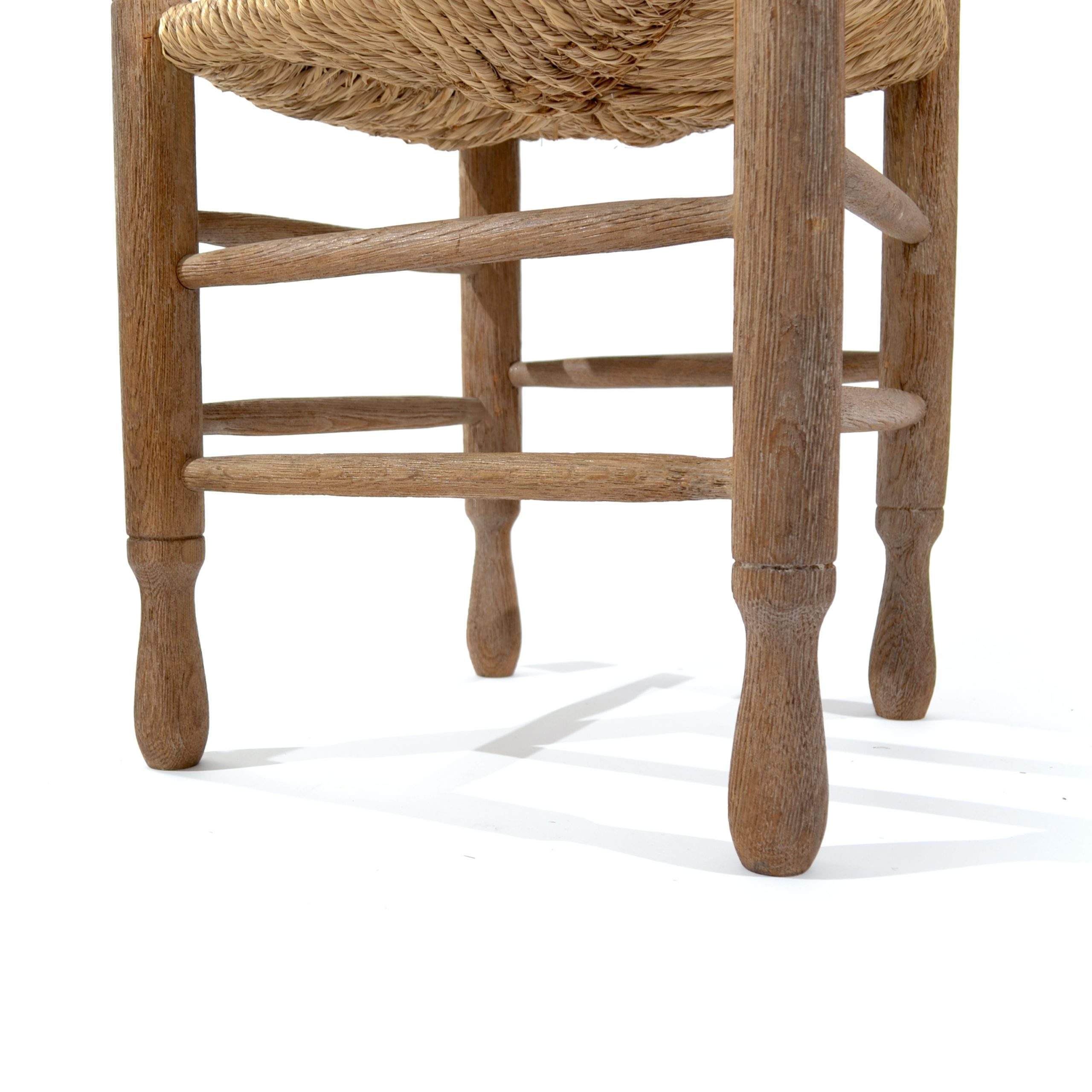 Chaises paillées en chêne Suisse 1960's – Image 9