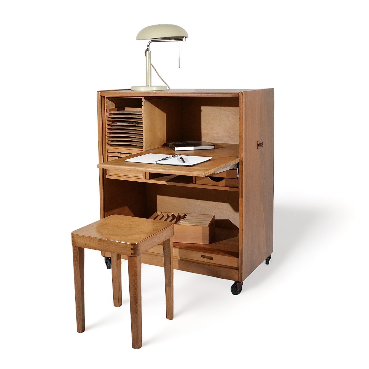 Secrétaire à rideau, Consul-Büro, Suisse, 1950's – Image 8