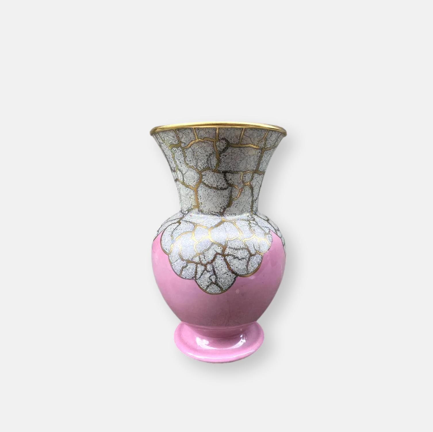 Vase rose des années 70