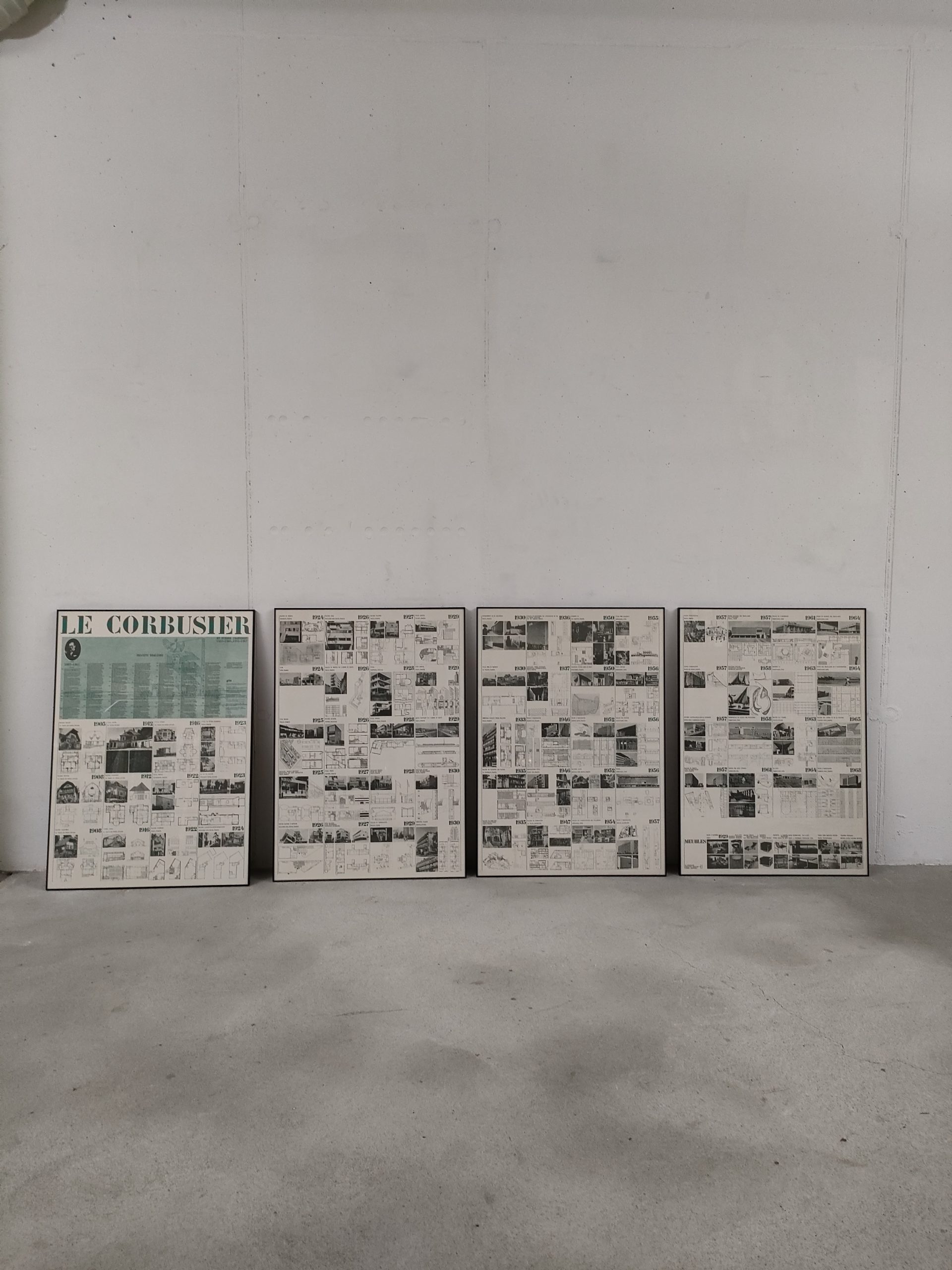 Lot de 4 affiches "Le Corbusier, projets réalisés 1905-1968" – Image 3