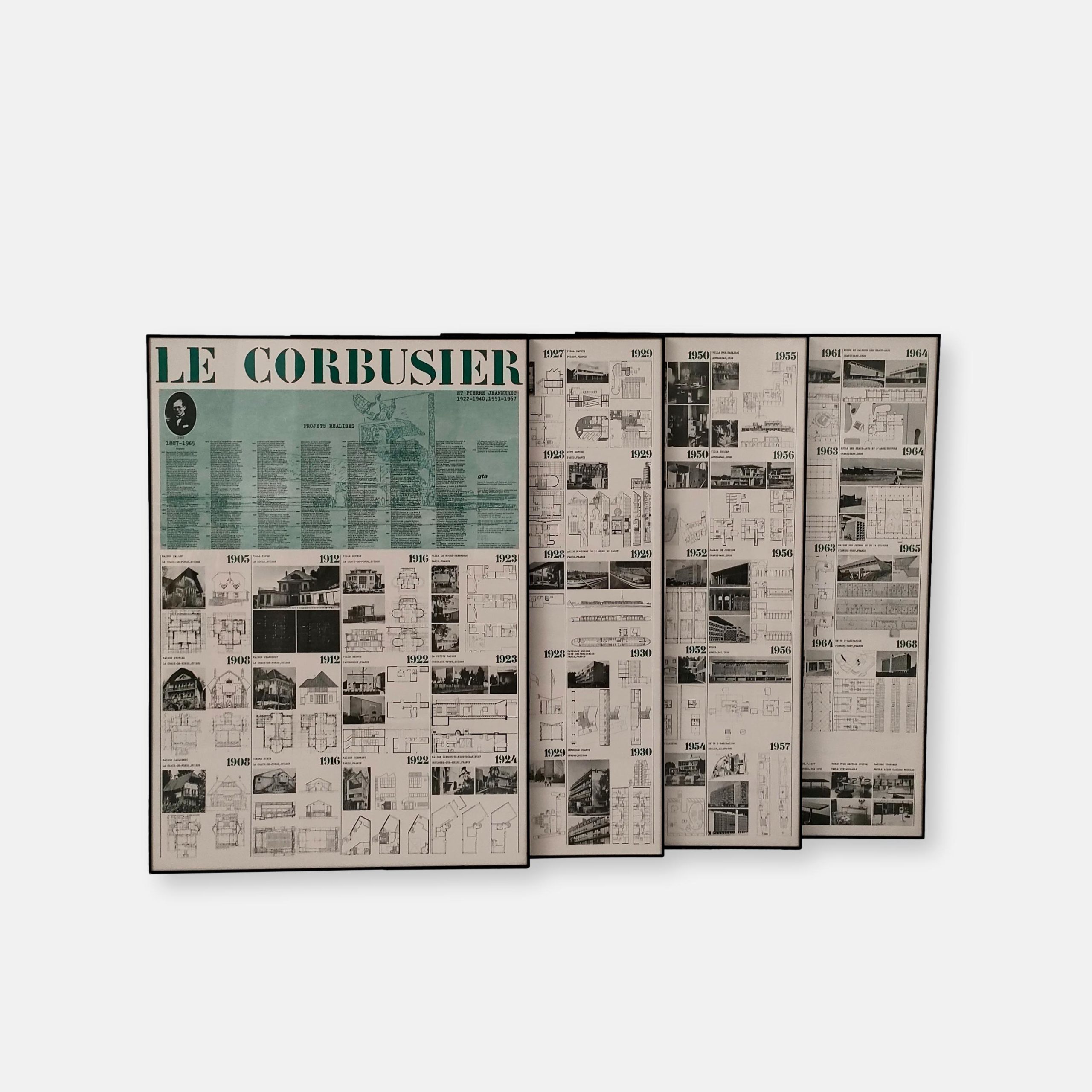 Lot de 4 affiches "Le Corbusier projets réalisés 1905-1968"