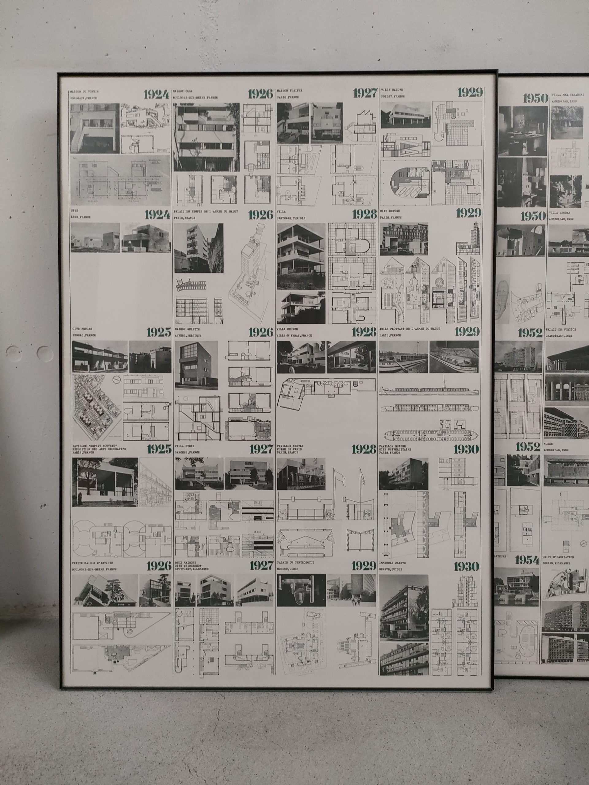 Lot de 4 affiches "Le Corbusier, projets réalisés 1905-1968" – Image 6