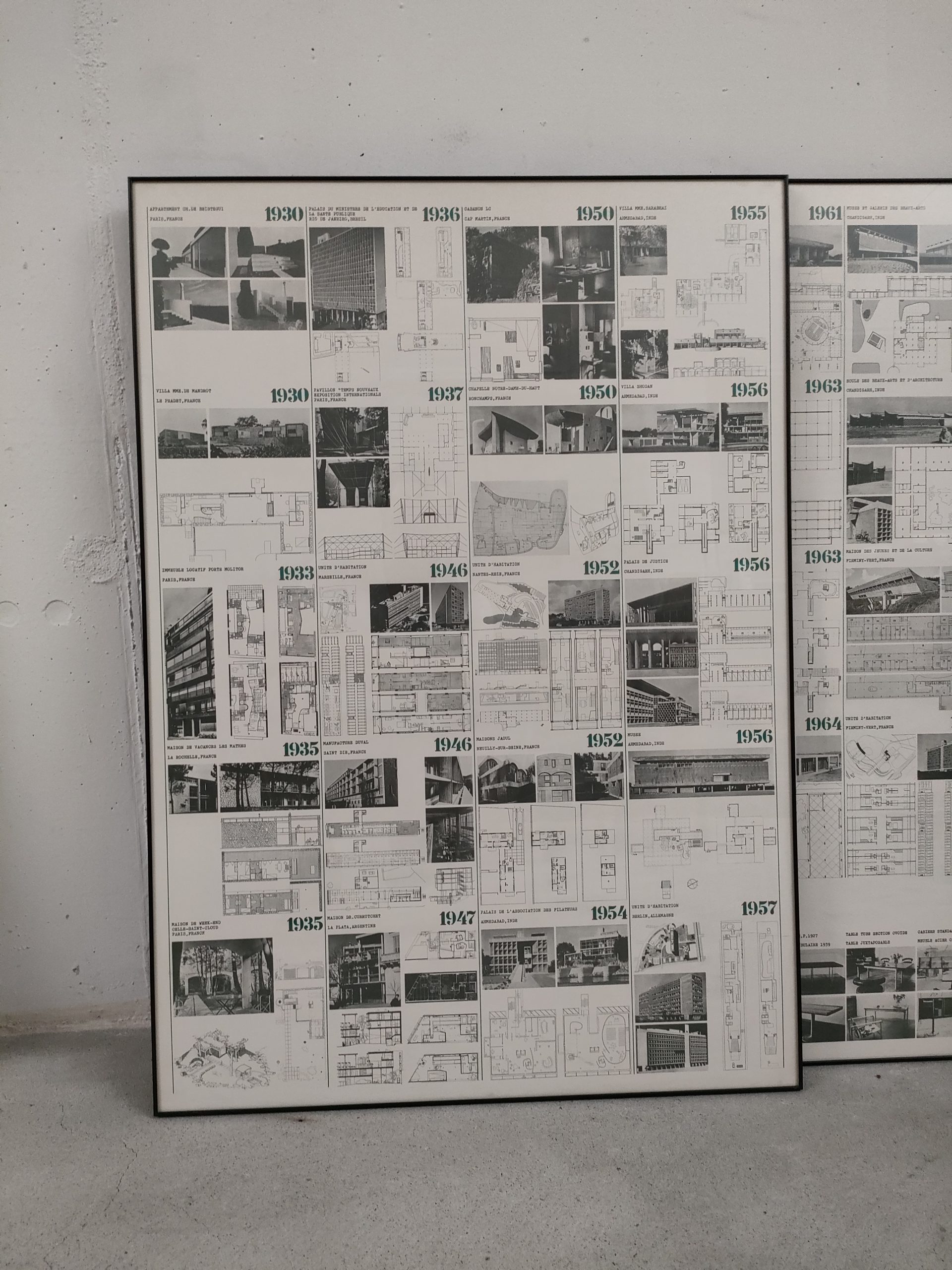 Lot de 4 affiches "Le Corbusier, projets réalisés 1905-1968" – Image 9