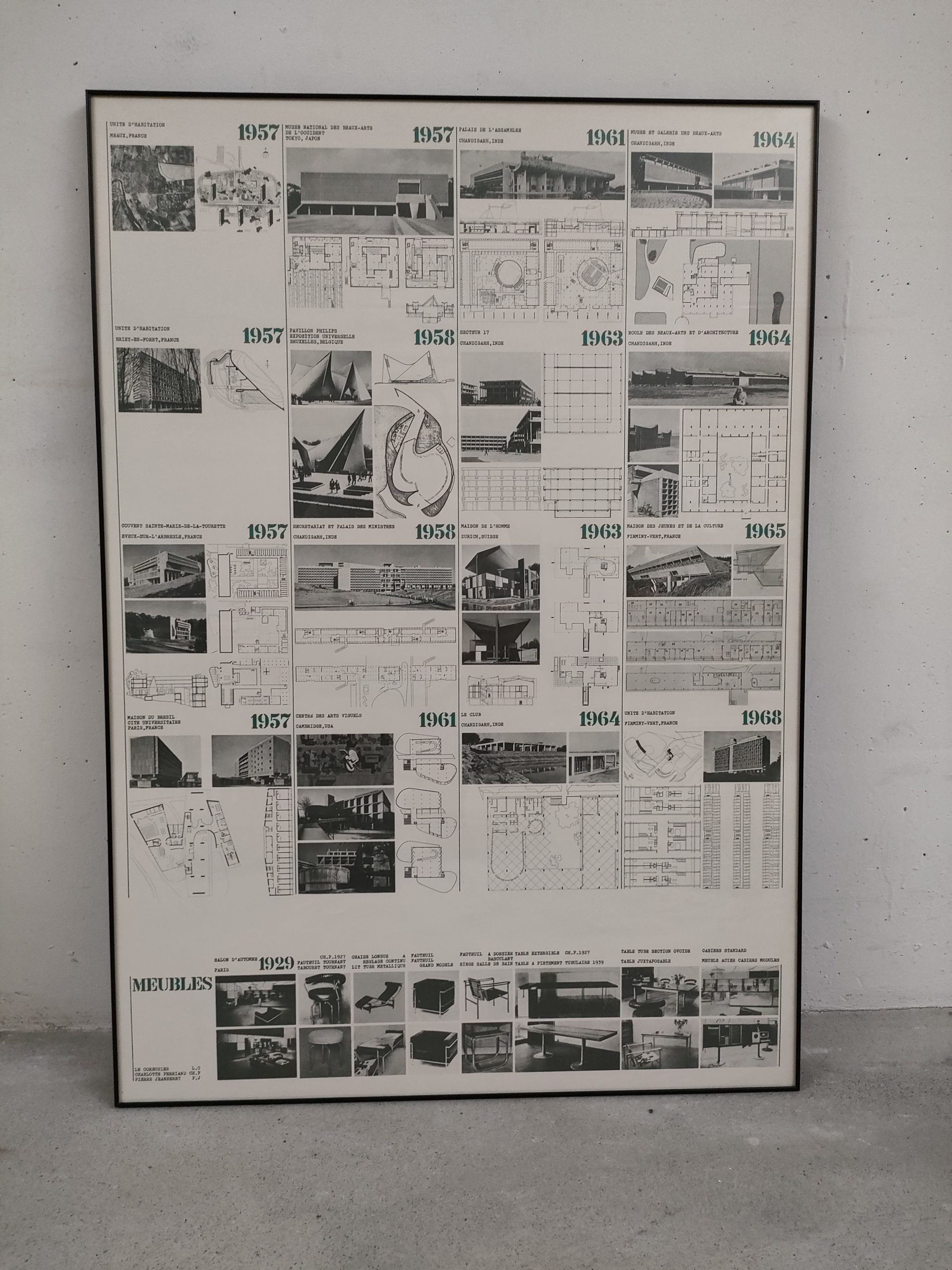 Lot de 4 affiches "Le Corbusier, projets réalisés 1905-1968" – Image 11