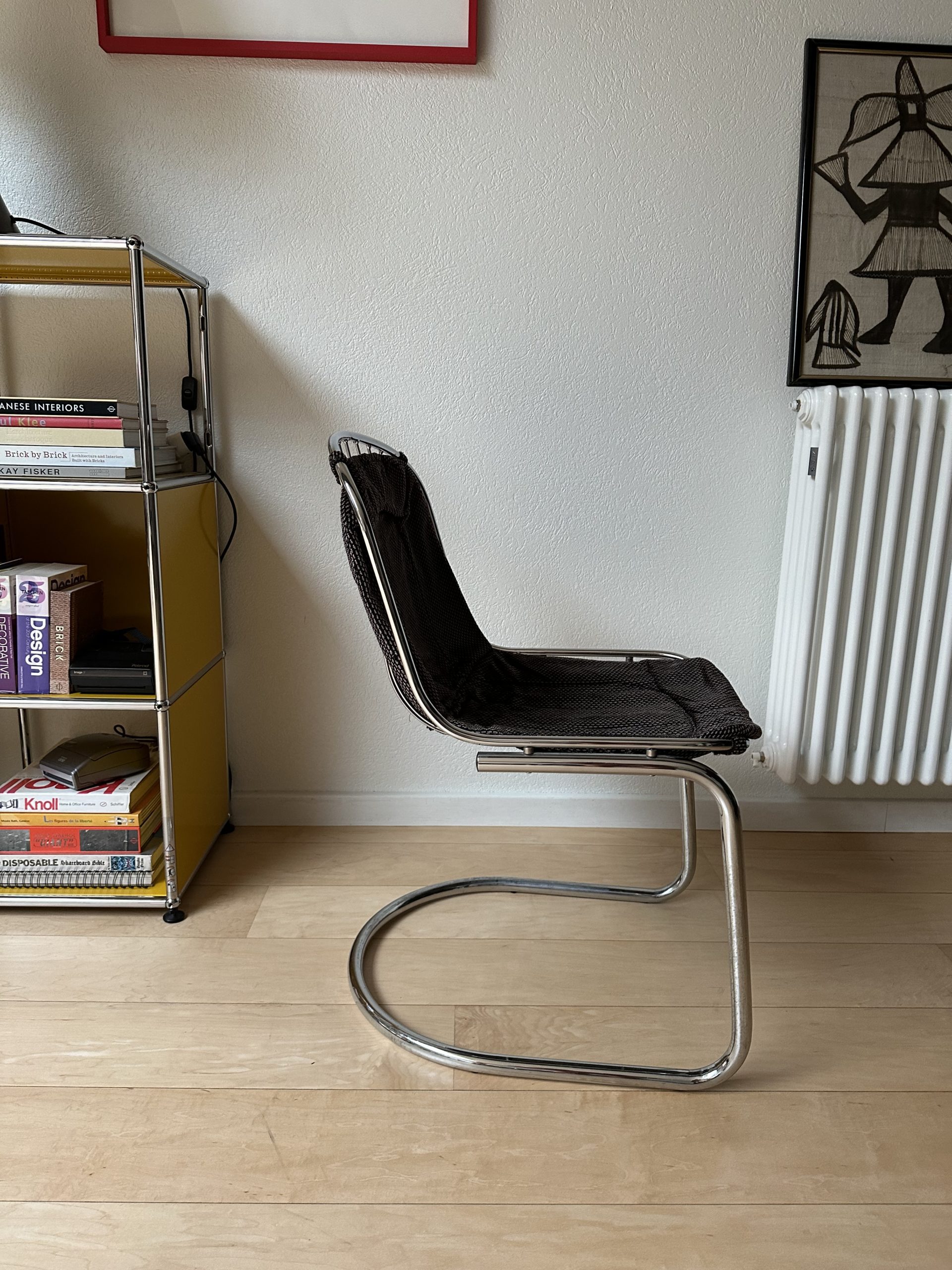 Set de 3 chaises vintage Gastone Rinaldi 70s chromé – Image 7