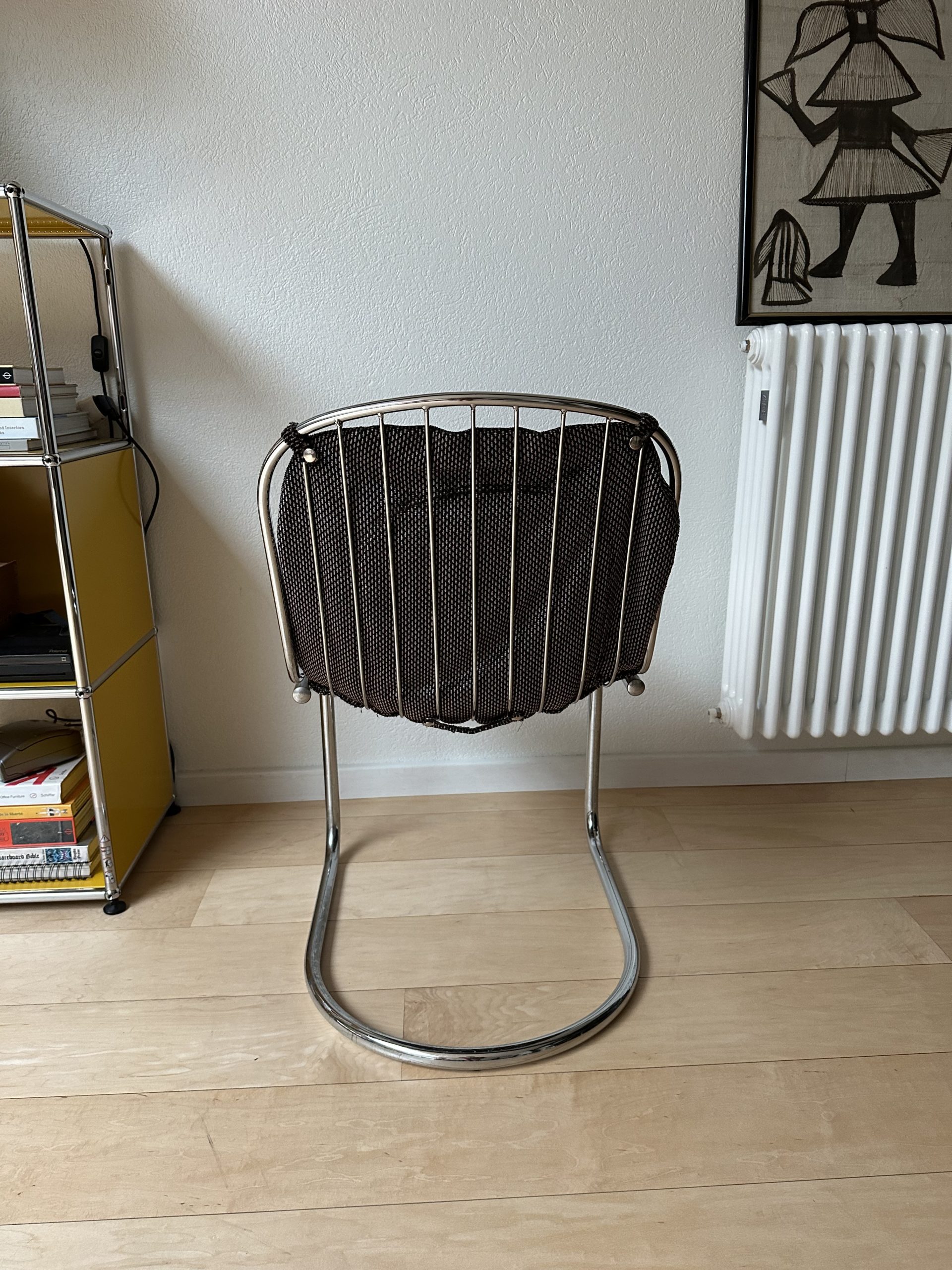 Set de 3 chaises vintage Gastone Rinaldi 70s chromé – Image 6