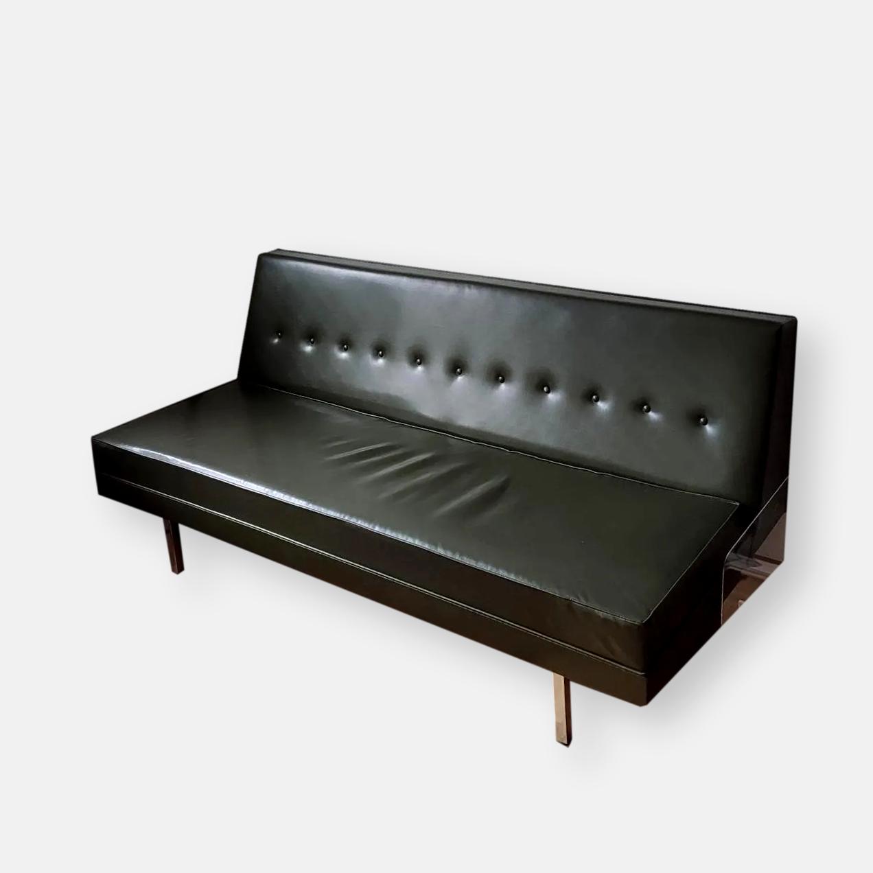 2-Plätzer 70er Jahre Sofa - Dunkelgrün