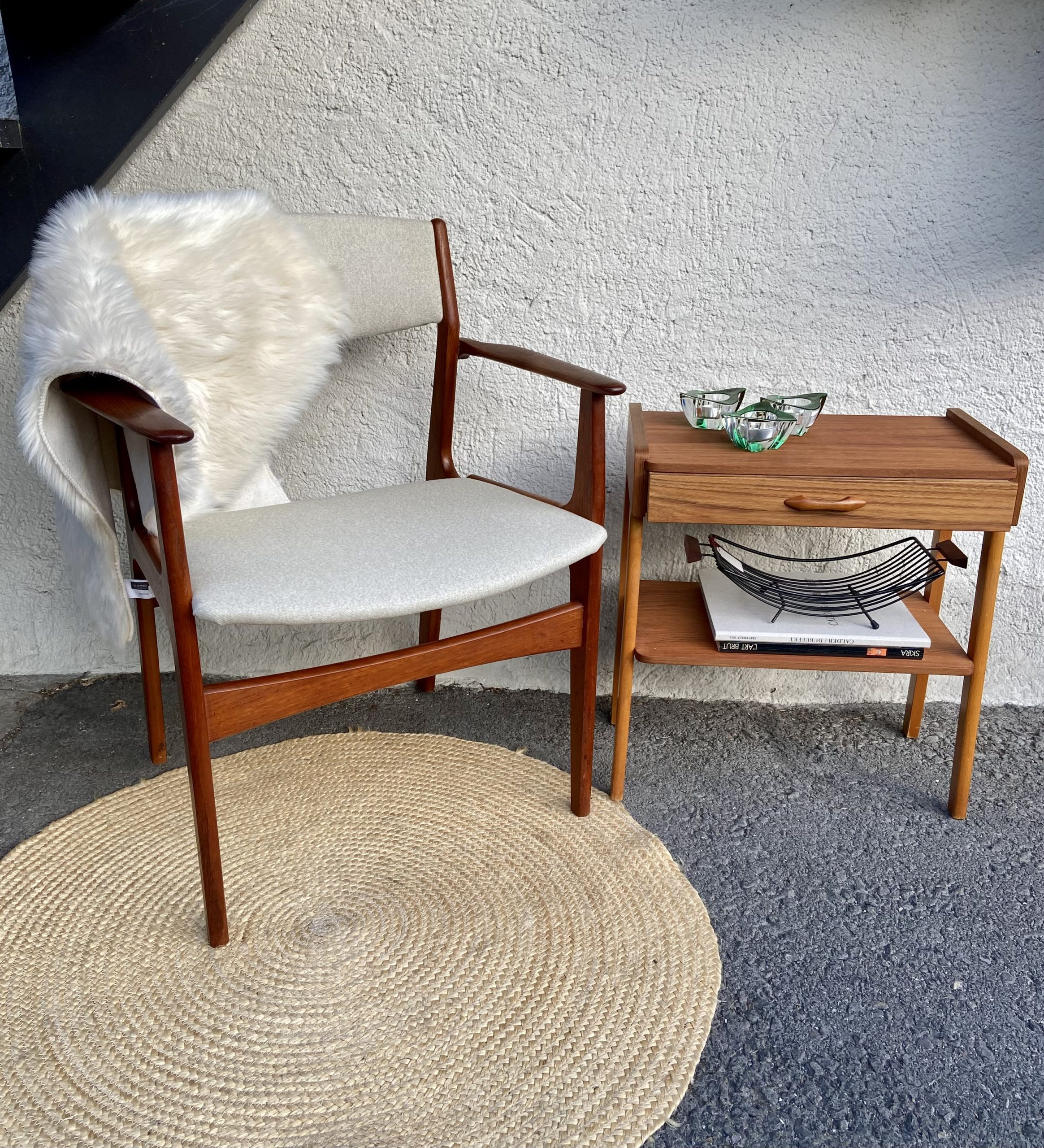 Fauteuil en teck danois vintage – Image 3