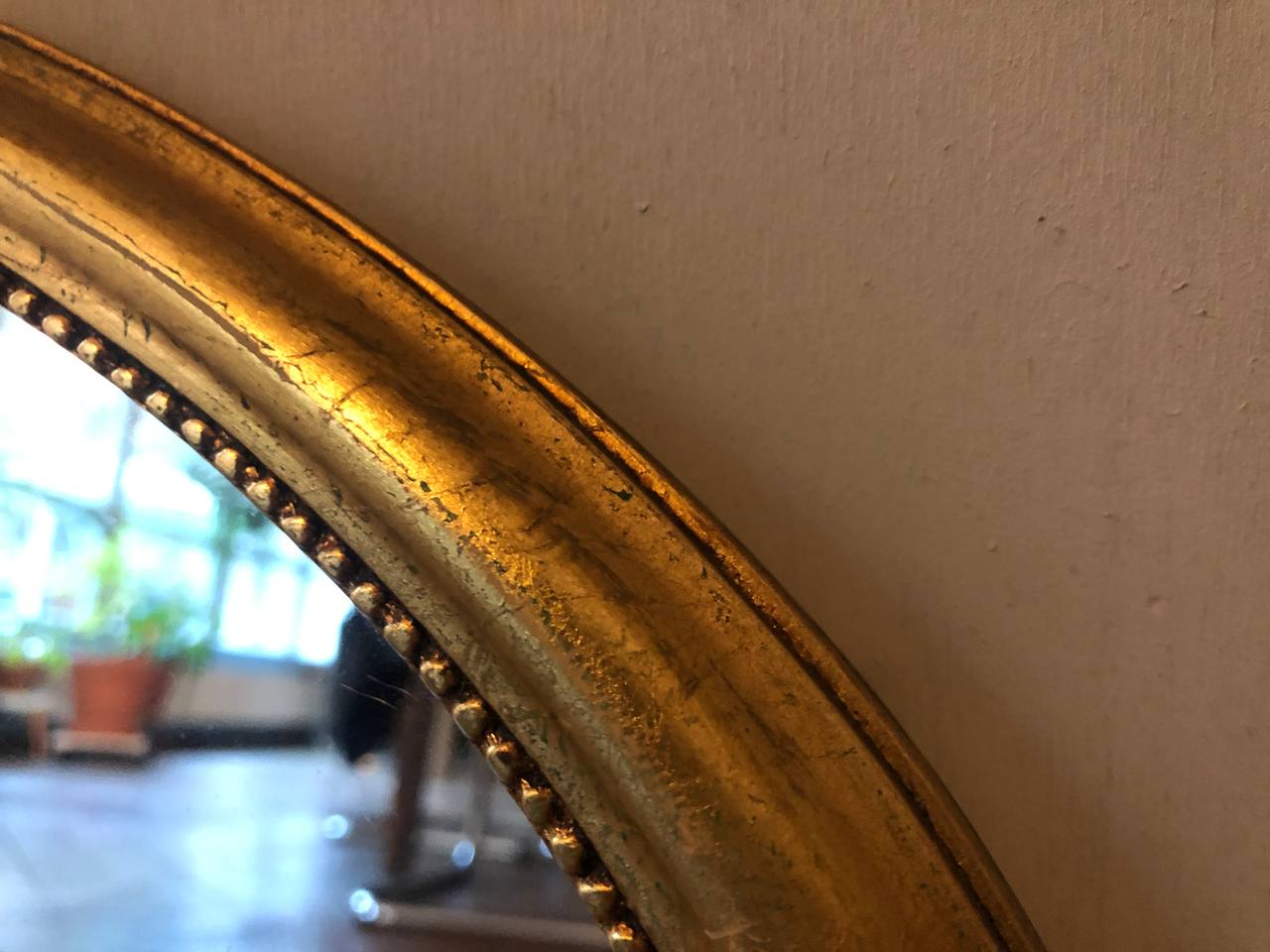 Miroir ovale ancien (57 cm) – Image 4