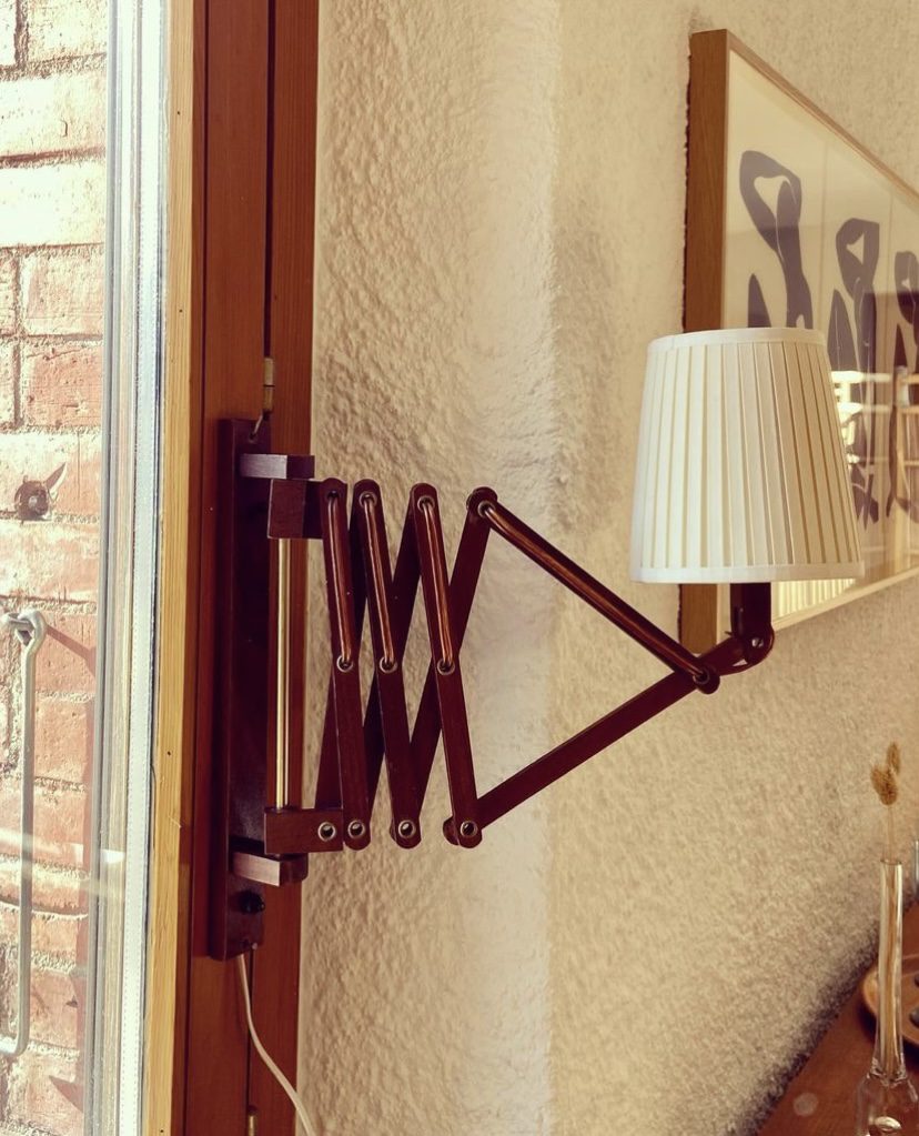 Applique murale vintage en teck danoise – Image 5