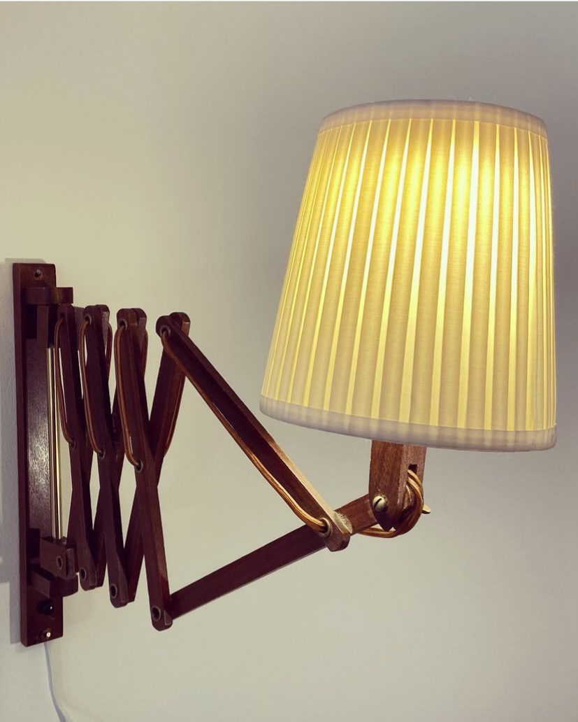 Applique murale vintage en teck danoise – Image 6