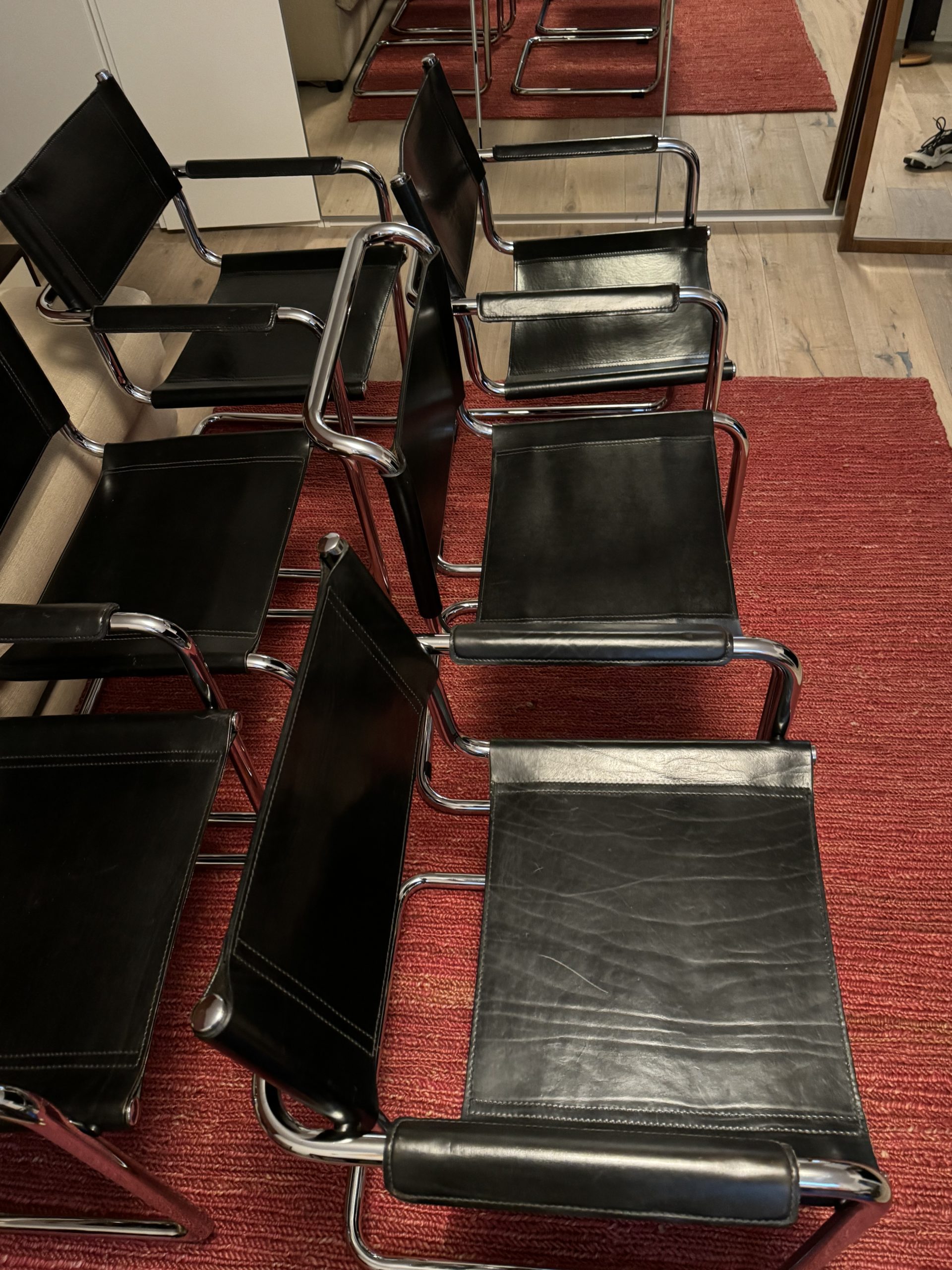 Lot de 4 fauteuils B34 et 2 chaises B32 Marcel Breuer / Mart Stamm – Image 5