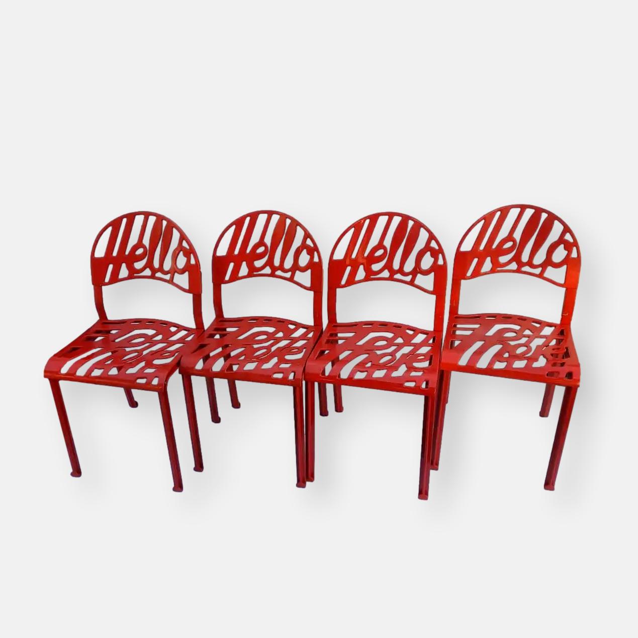 Set de 4 chaises vintage "Hello there" Jeremy Harvey pour Artifort