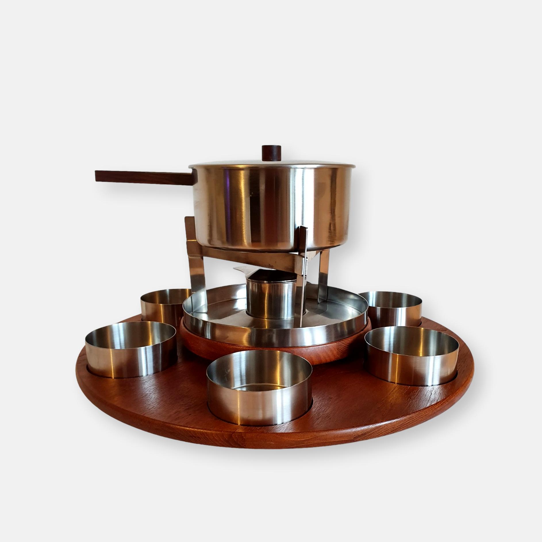 Set à fondue, Stelton, Peter Holmblad, Danemark, 1967