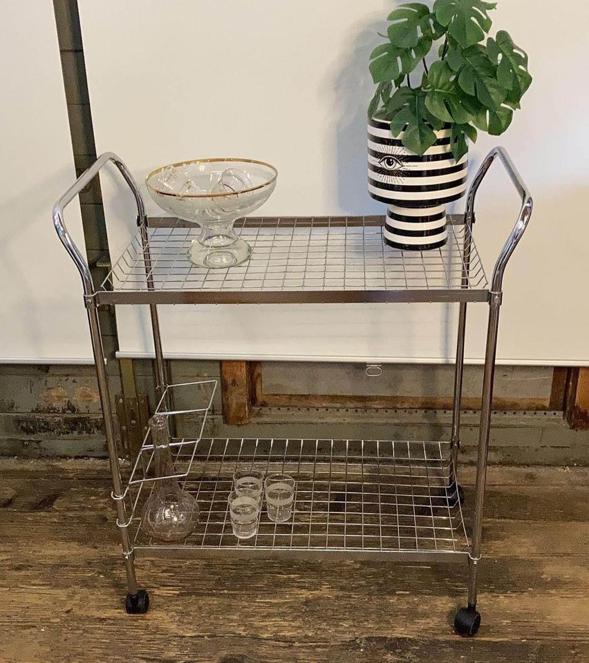 Chariot à roulettes en chrome – Bild 3