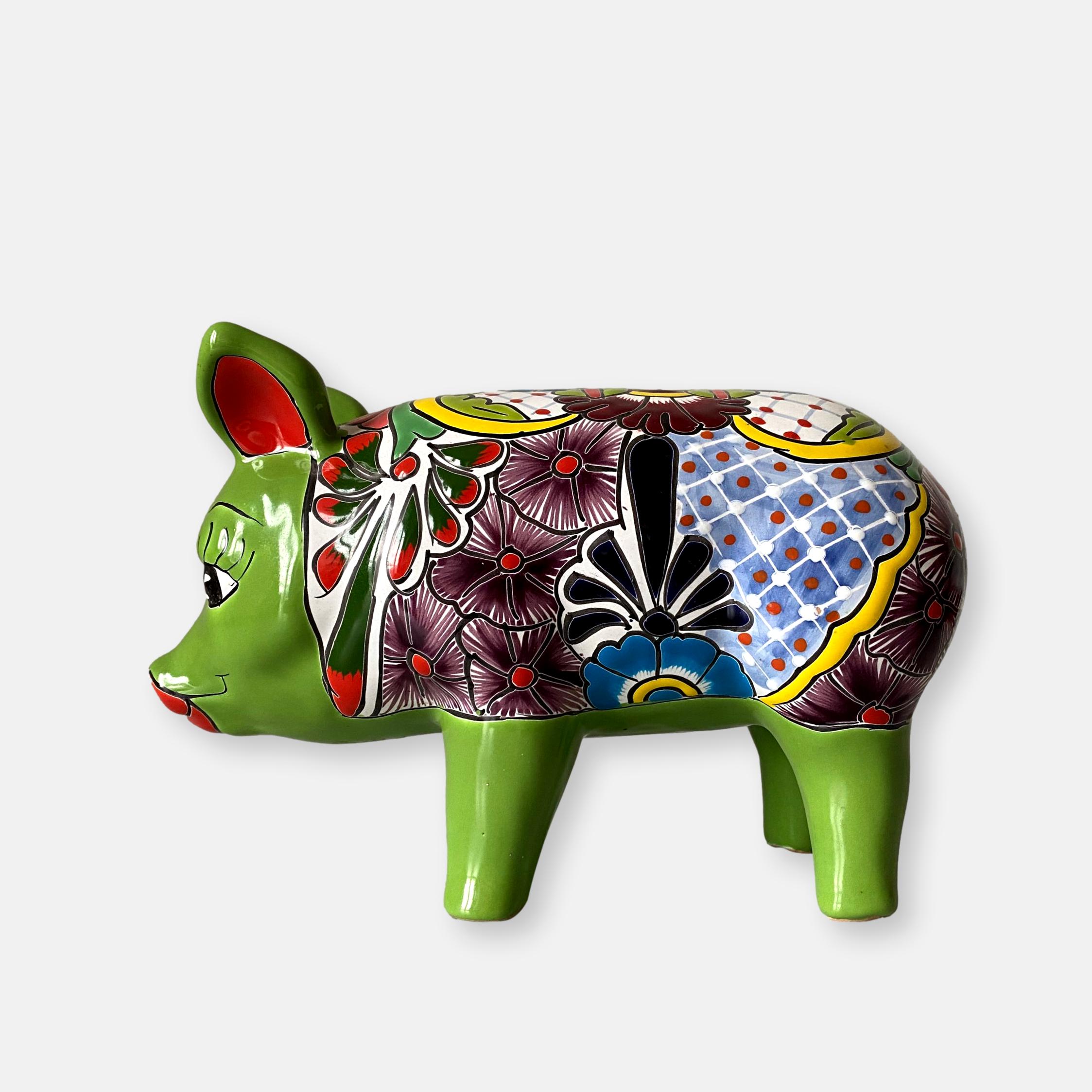 Cochon en poterie "Talavera"