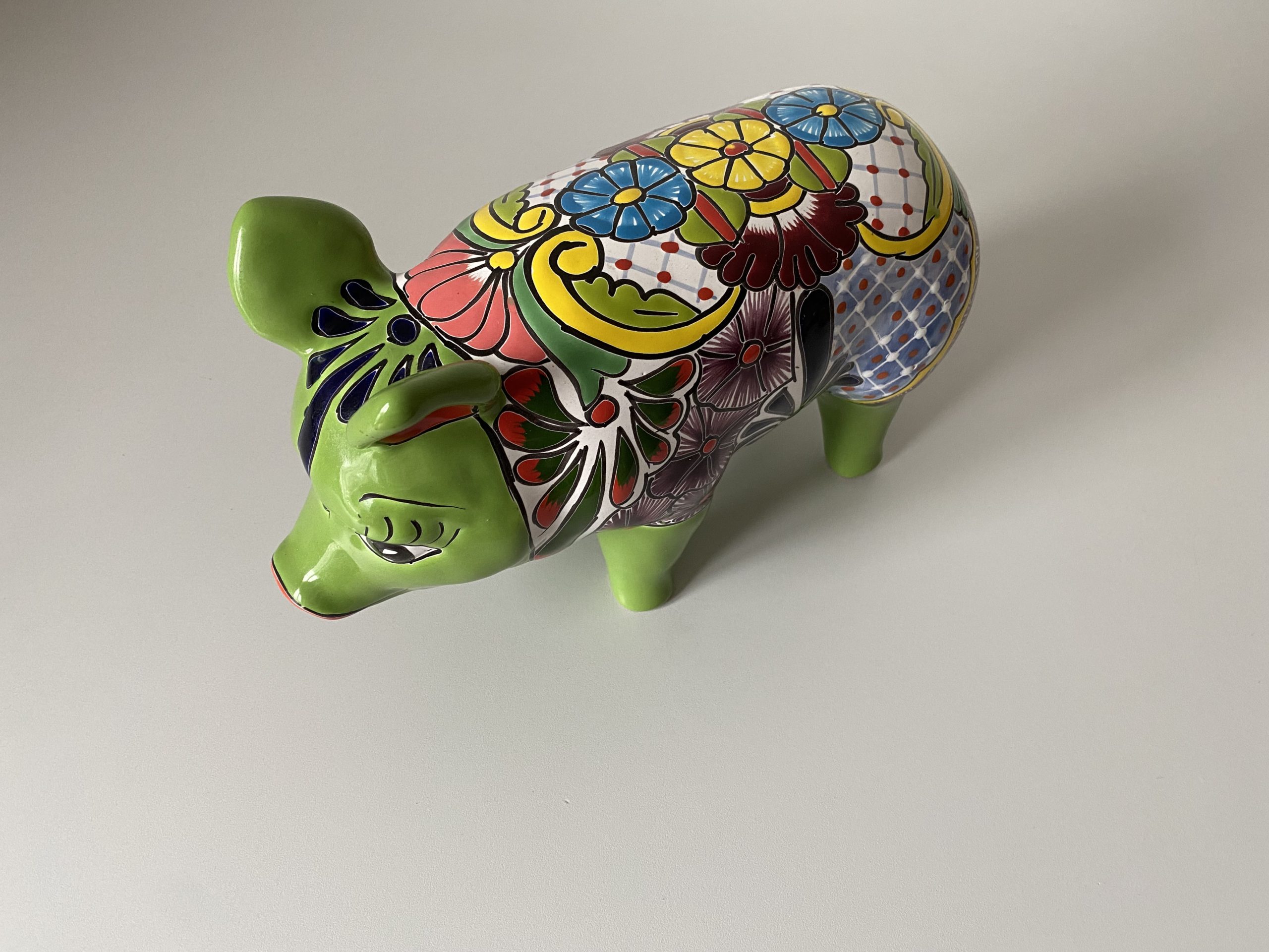 Cochon en poterie "Talavera" du Mexique – Image 5