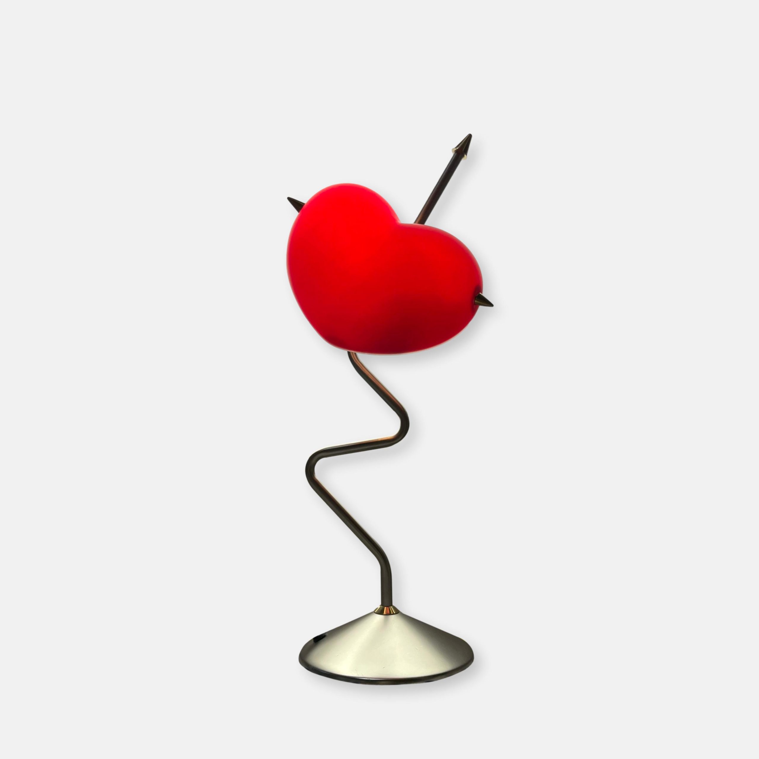 Lampe de table cœur rouge
