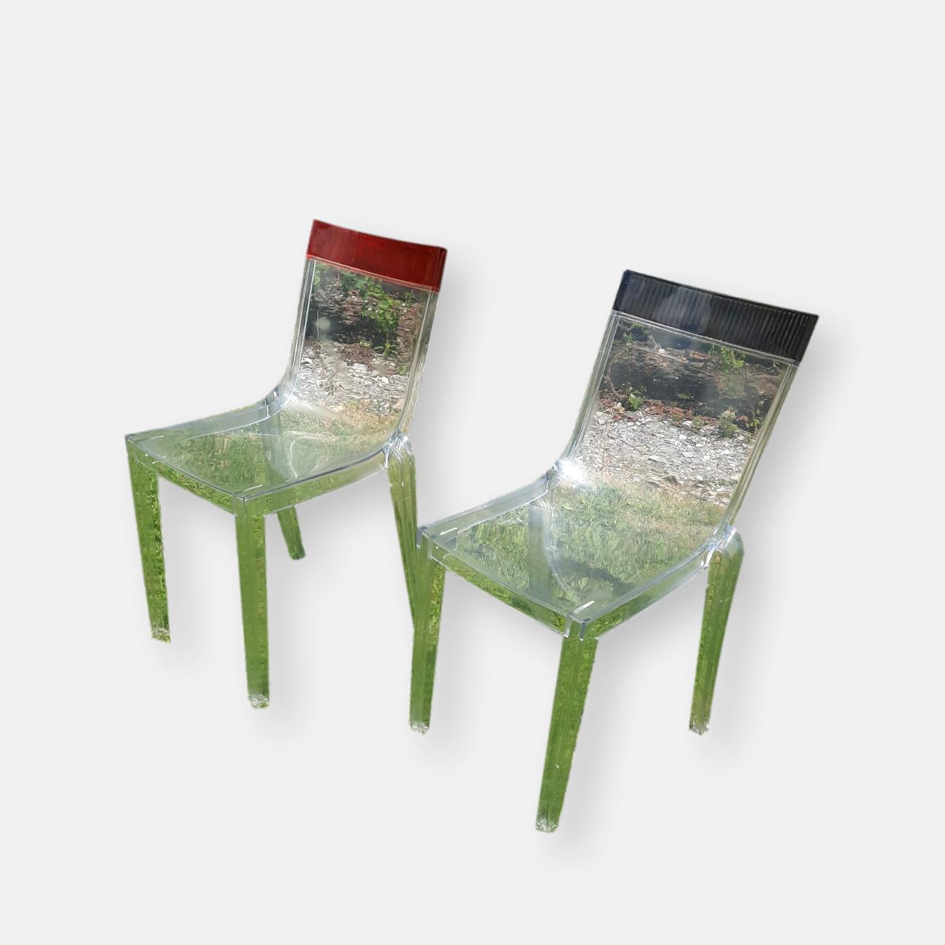 Paire de chaises Kartell Hi Cut par Philippe Starck