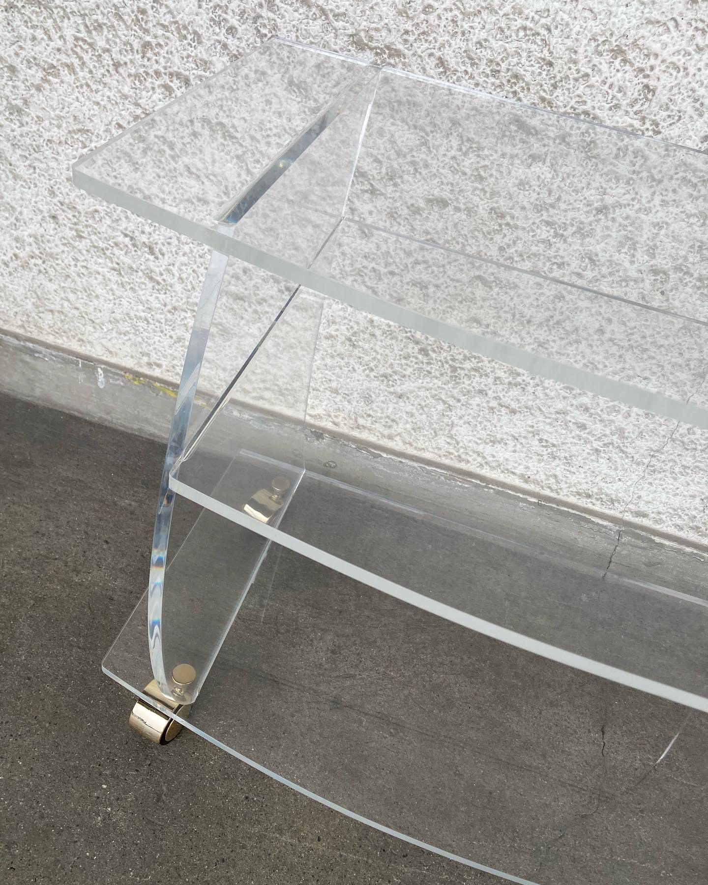 Meuble tv ou desserte vintage en plexiglass – Image 3