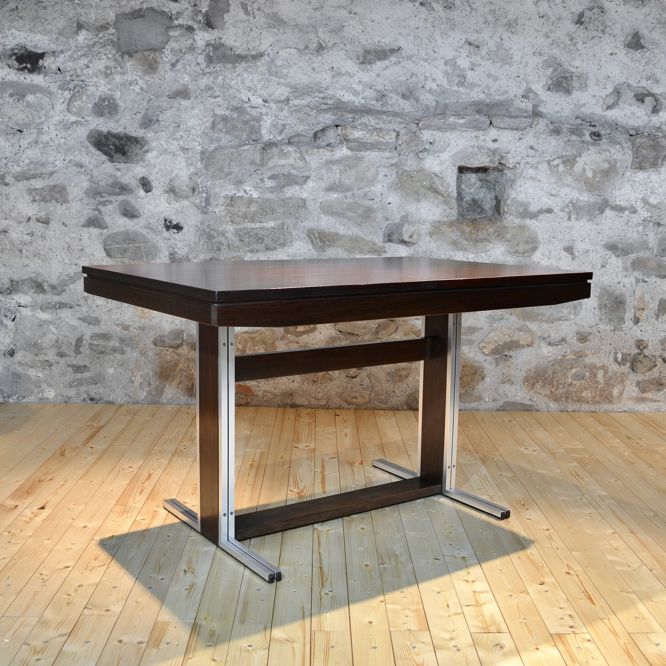 Table en palissandre et aluminium, ASCH, Suisse, 1960's – Image 2