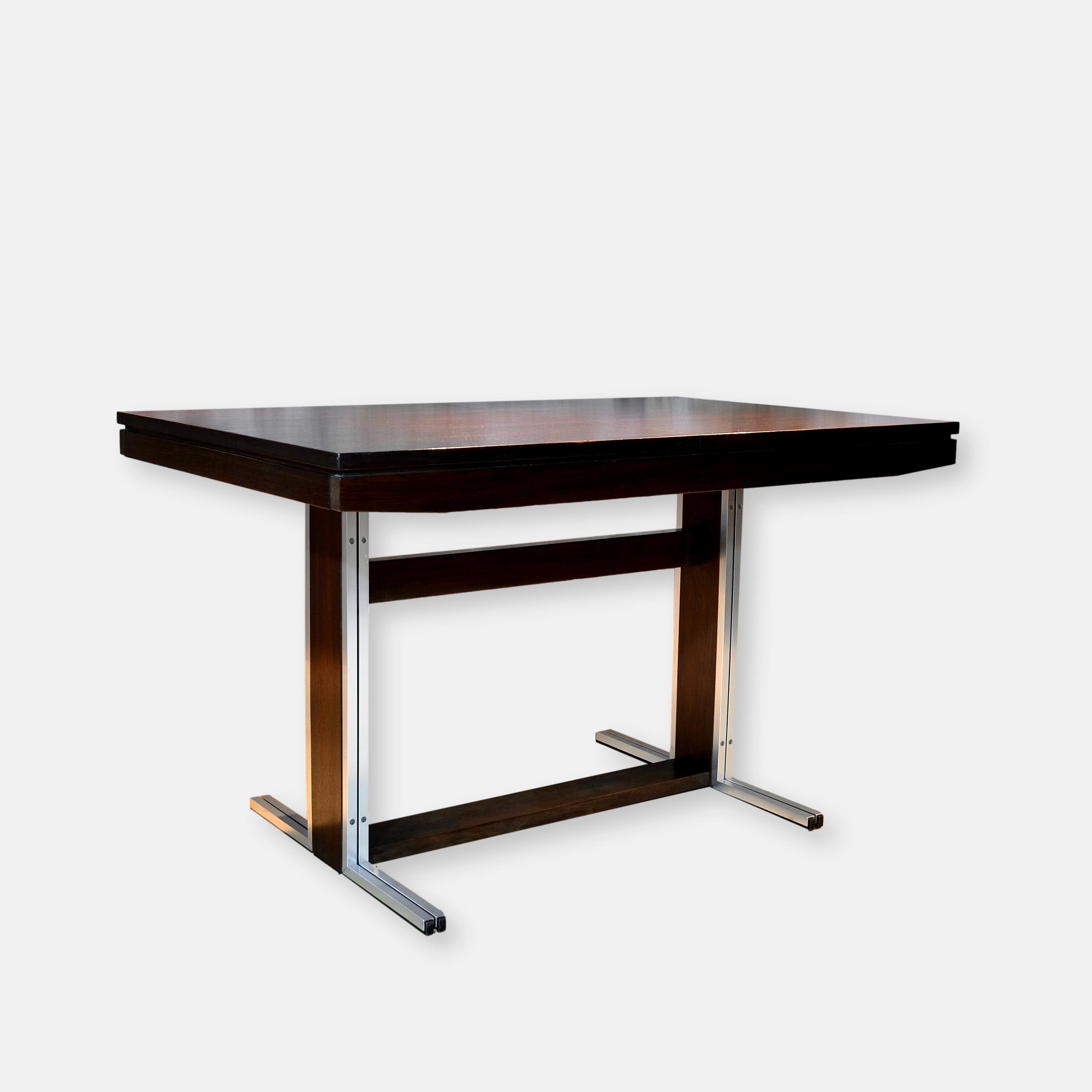 Table en palissandre et aluminium Asch Suisse