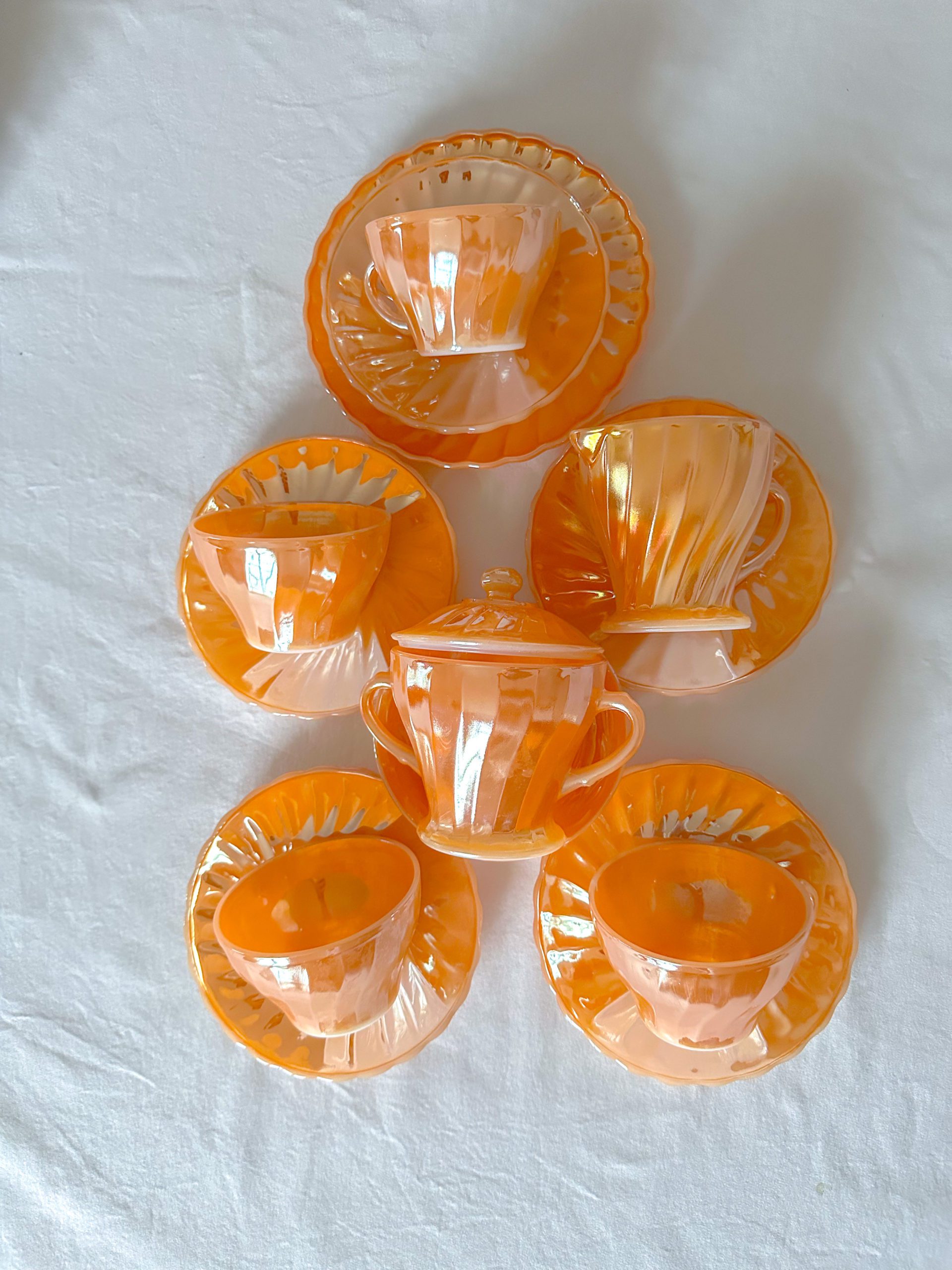 Service à café peach luster de Anchor Hoching Fireking – Image 2