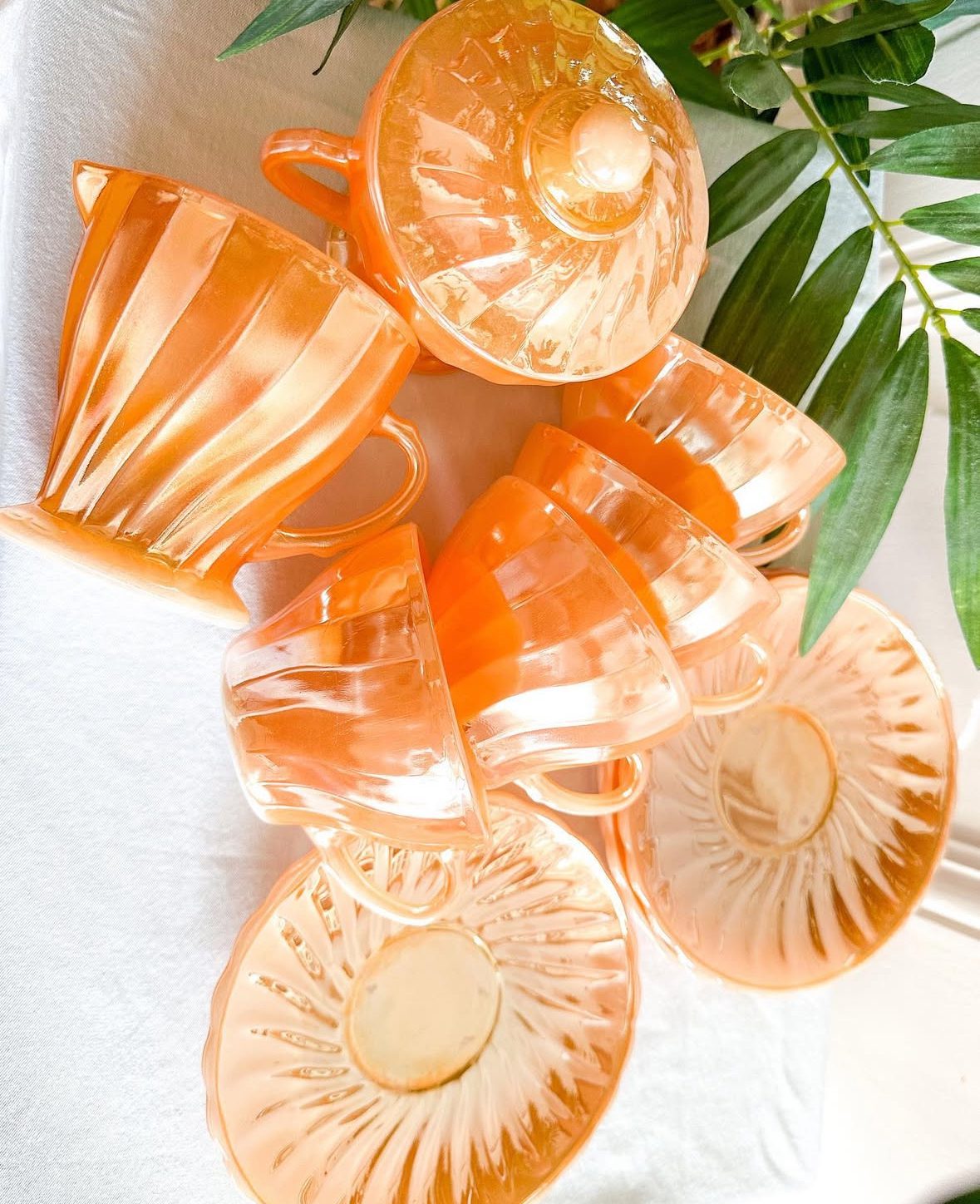 Service à café peach luster de Anchor Hoching Fireking – Image 8