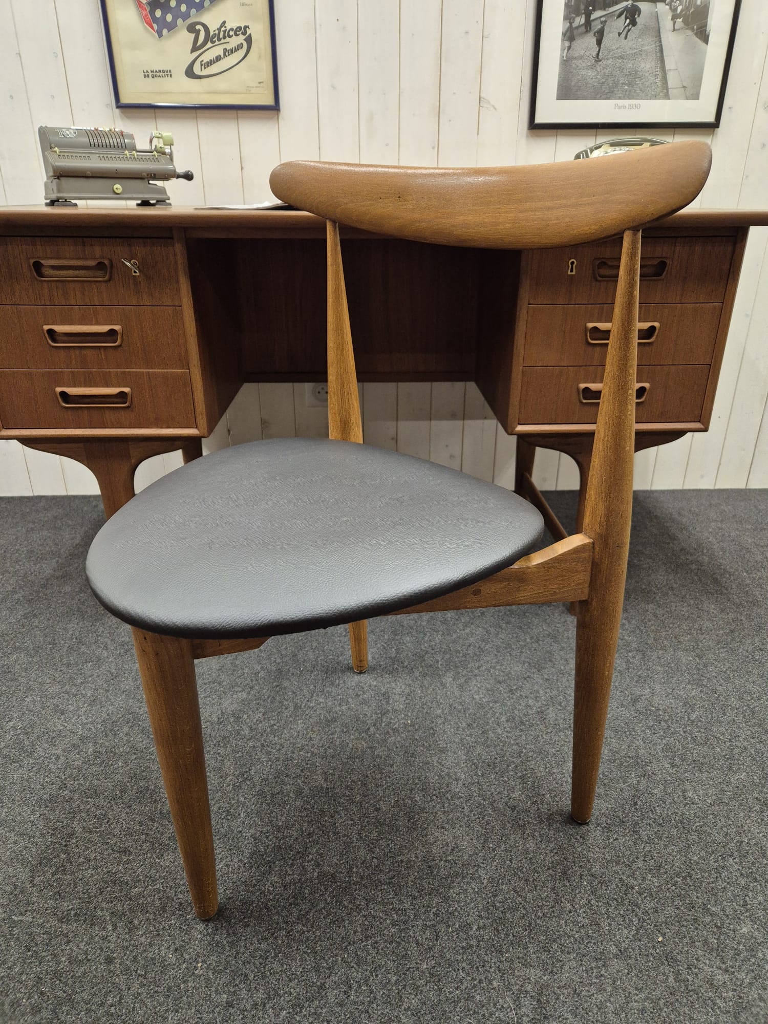 Chaise vintage Hans Wegner – Image 6