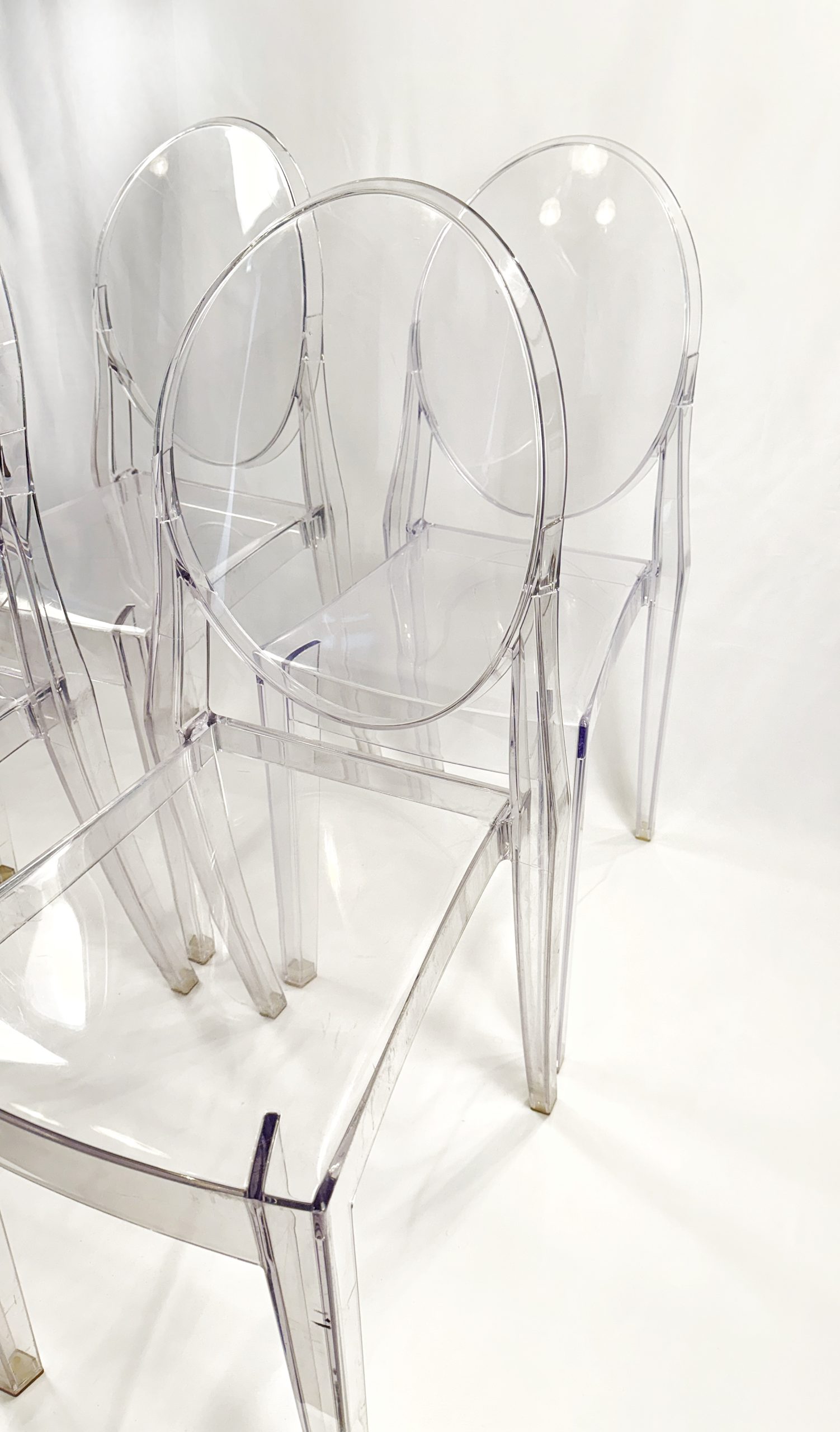 Set of 4 Ghost Victoria Chairs by Philippe Starck for Kartell – Image 5