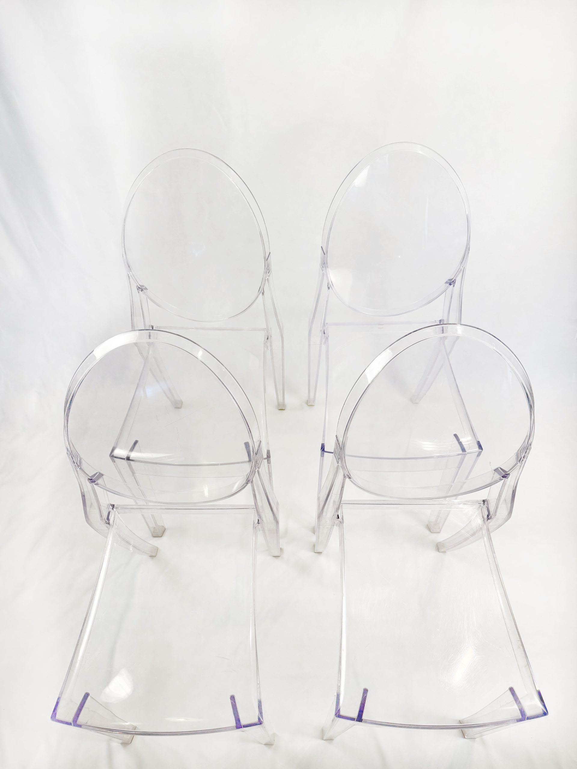 Set of 4 Ghost Victoria Chairs by Philippe Starck for Kartell – Image 6