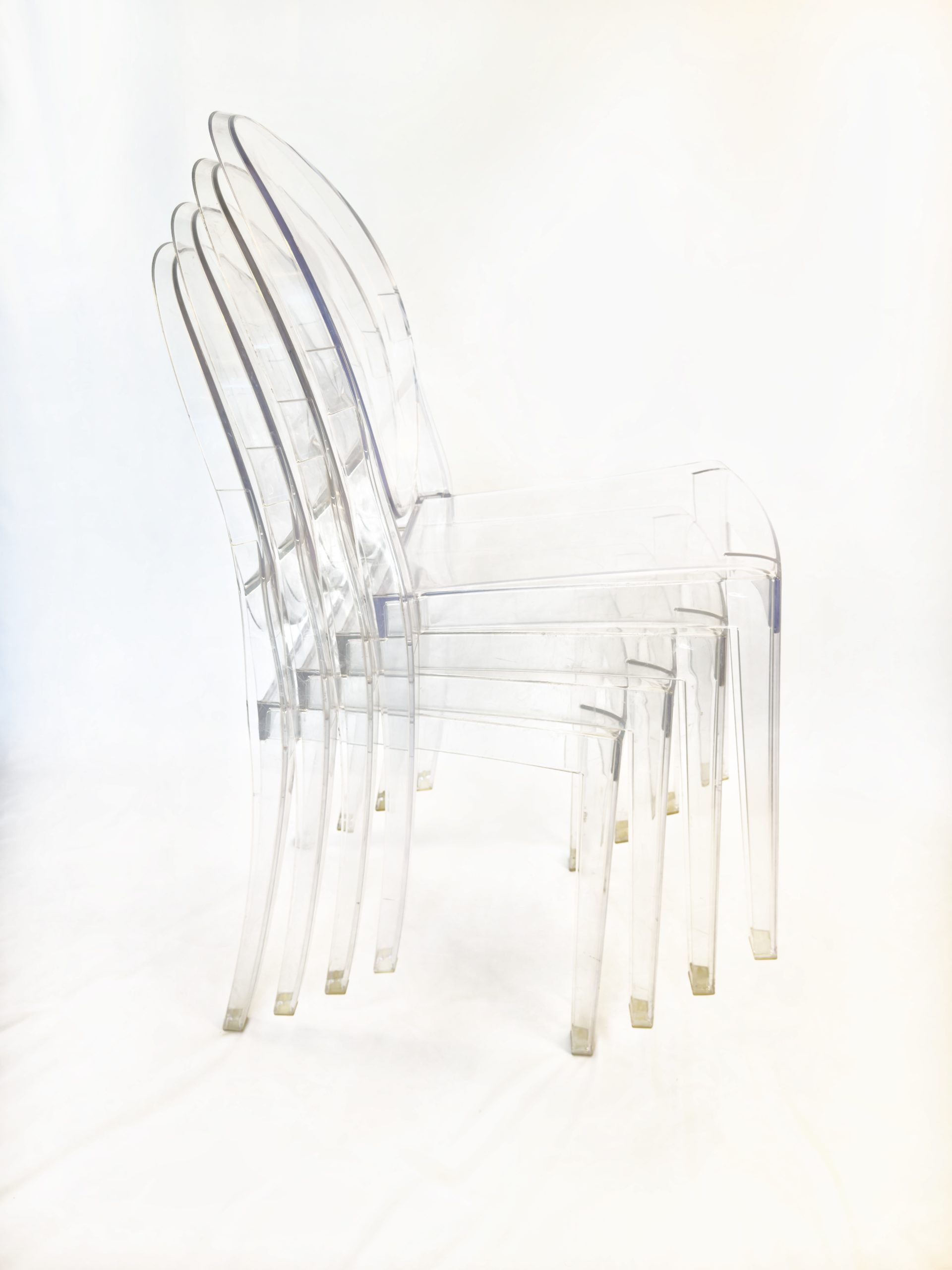 Set of 4 Ghost Victoria Chairs by Philippe Starck for Kartell – Image 15