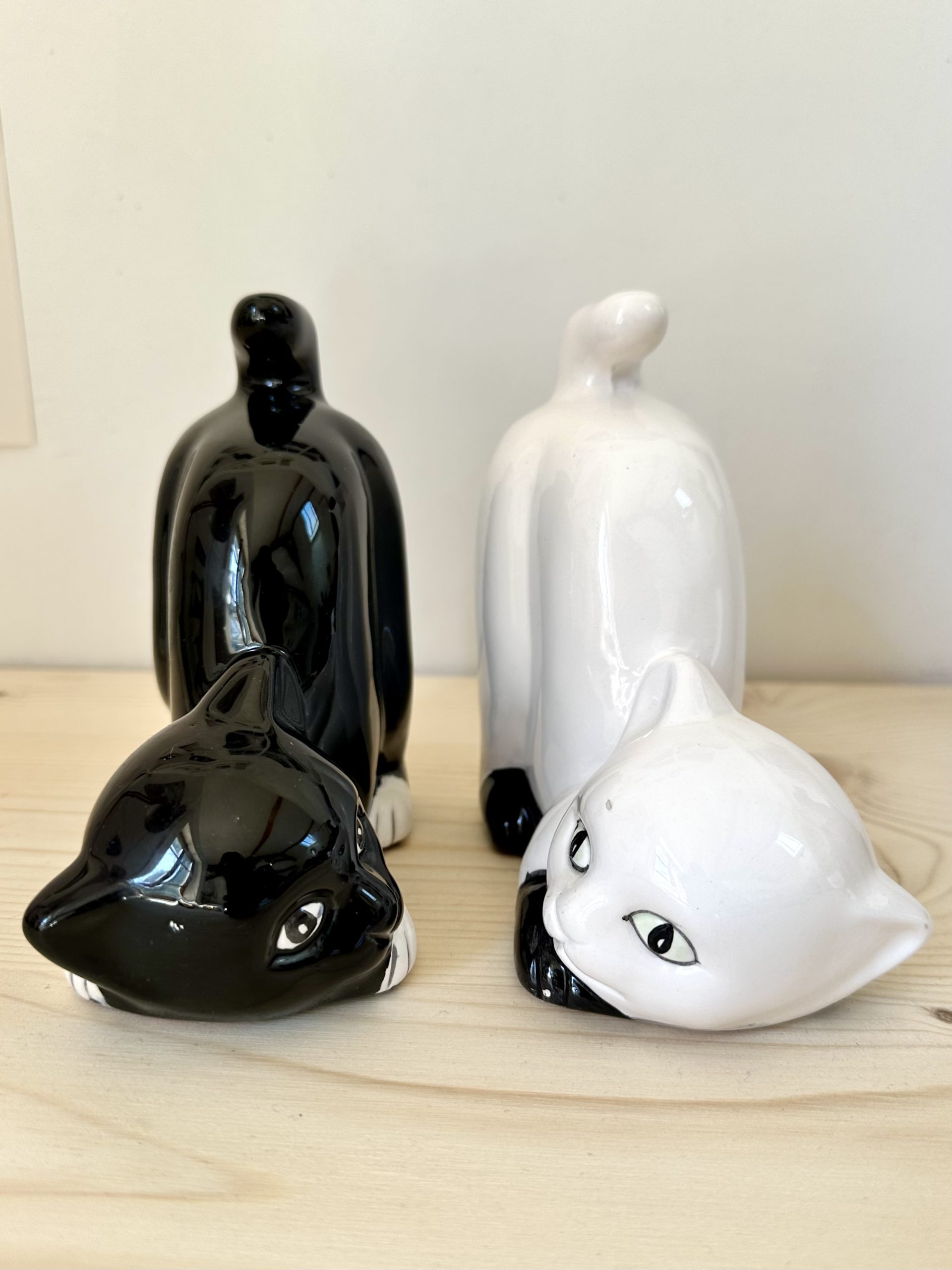 Paire de serre-livres chat en céramique 1960 – Image 6