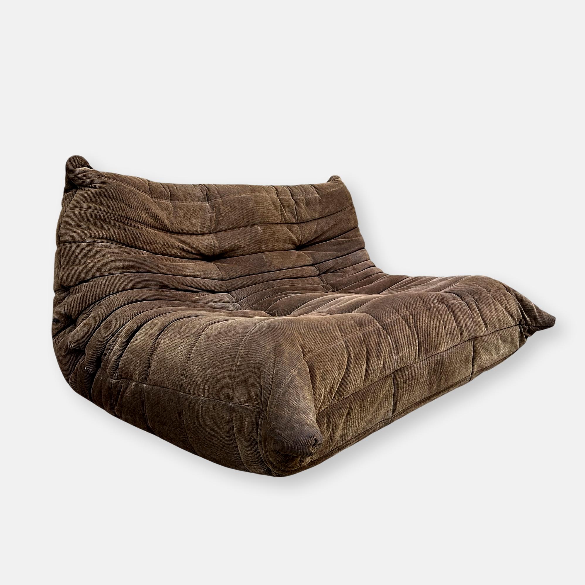 Canapé 2 places Togo en tissu de coton