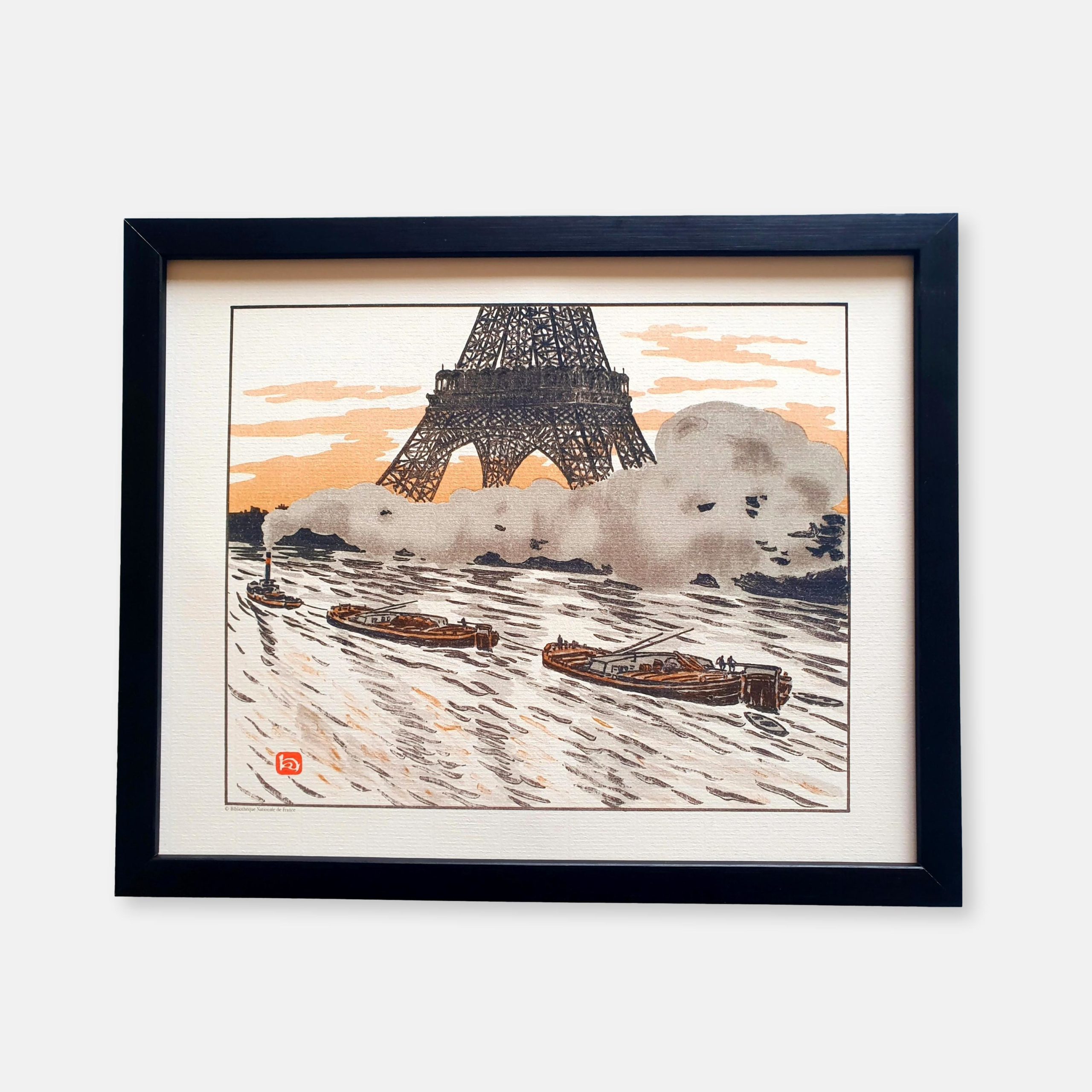 Henri Rivière (1864-1951) - Les péniches à Paris