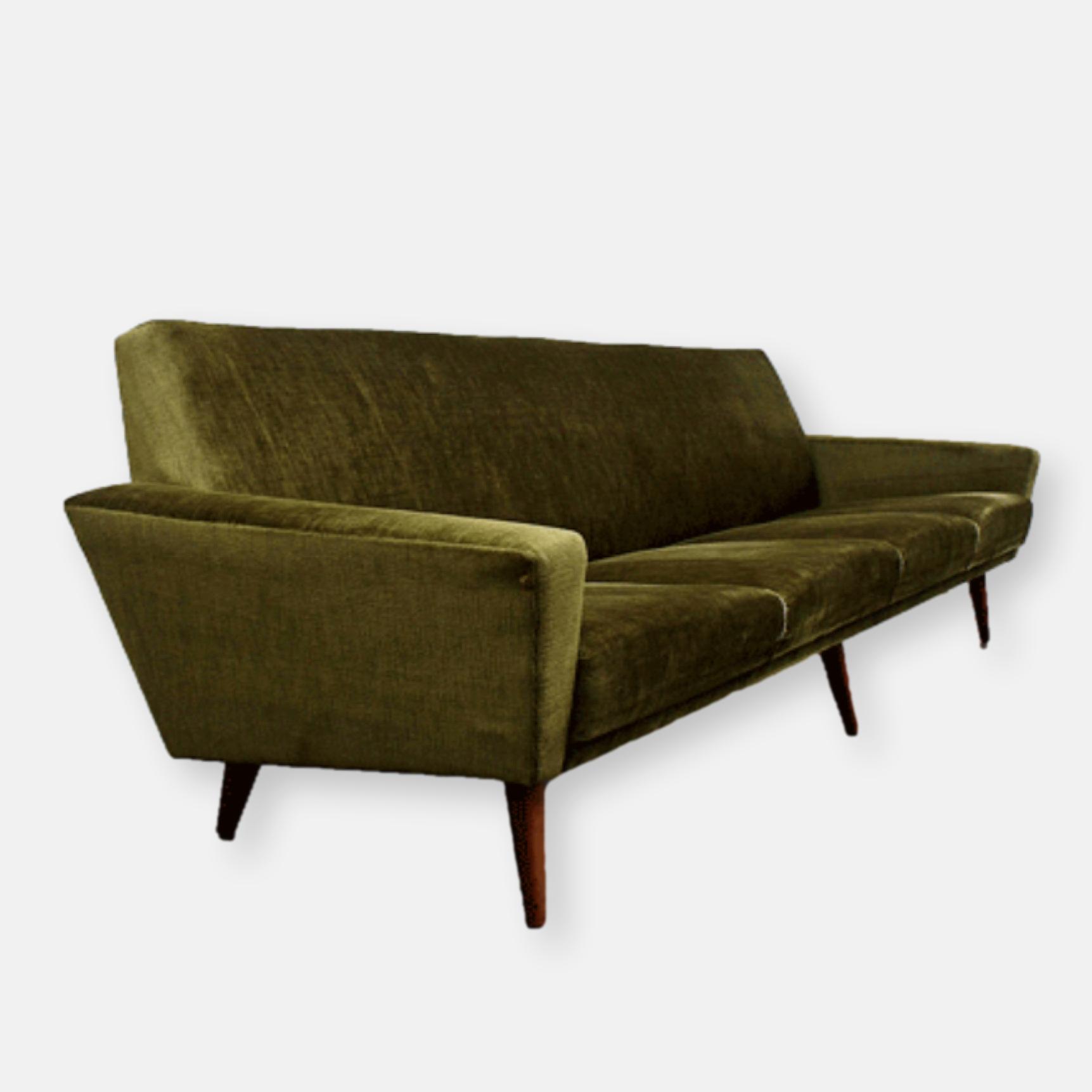 Canapé vert années 60