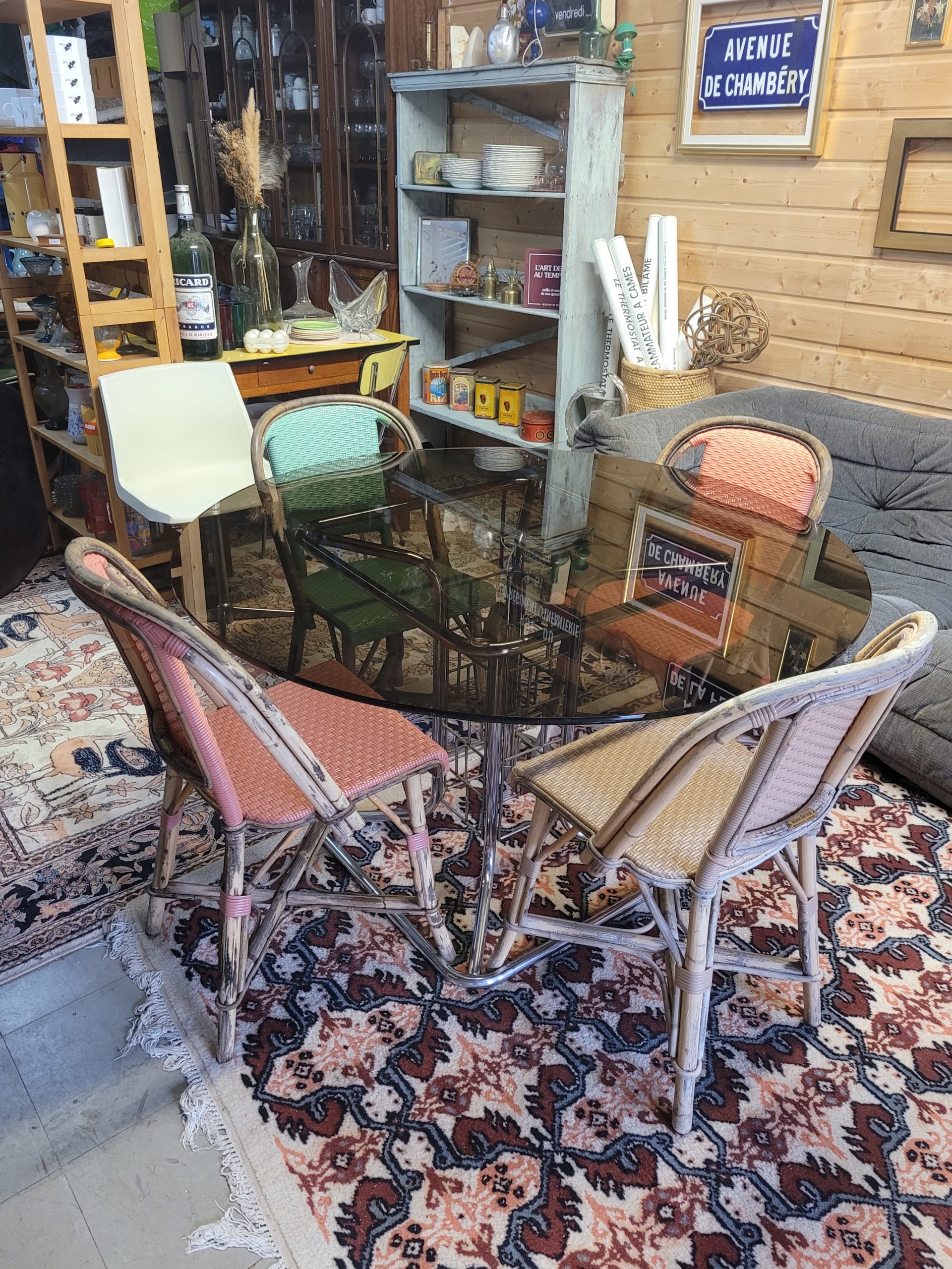 Ancienne table italienne chromée – Image 14