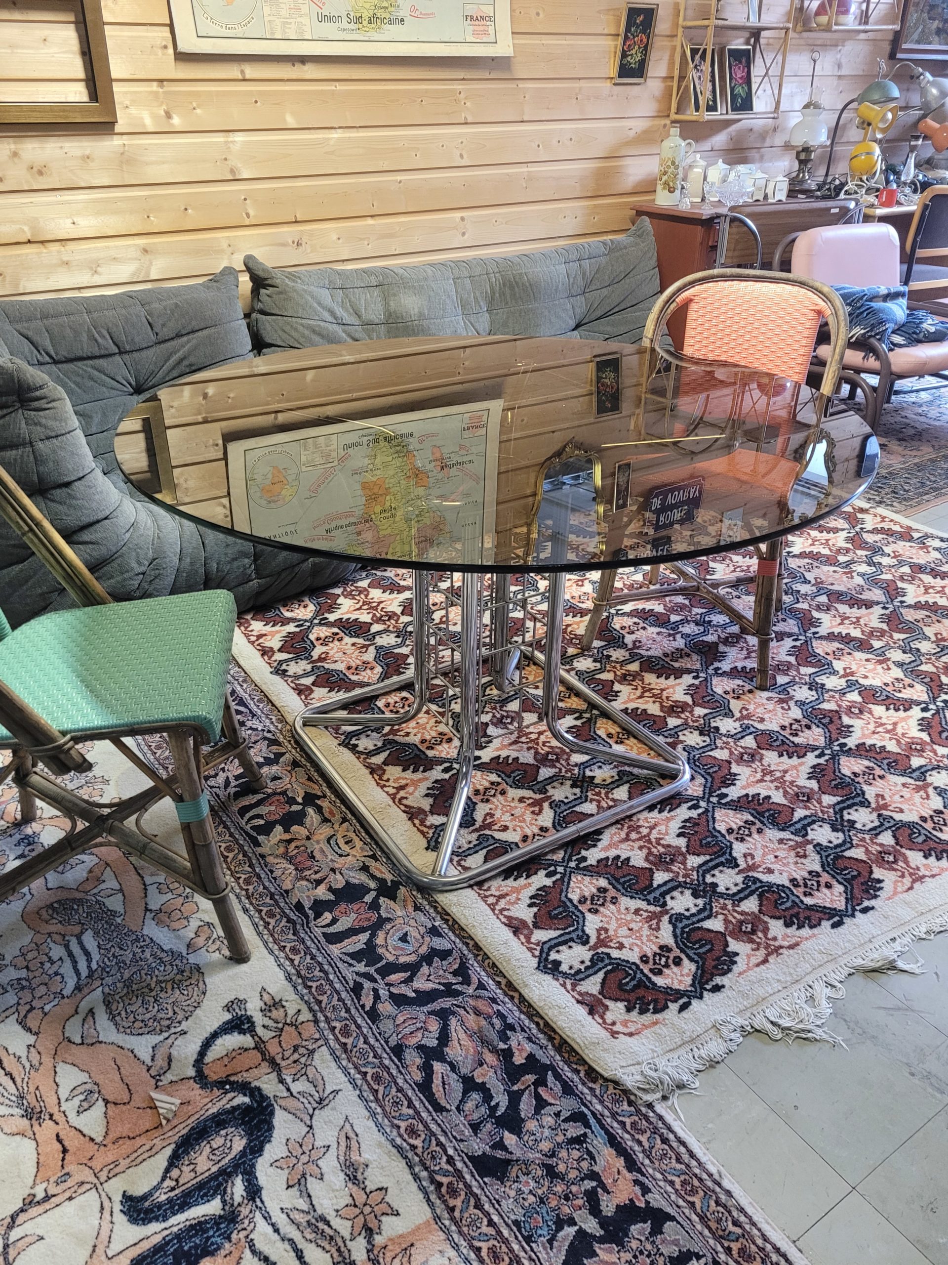 Ancienne table italienne chromée – Image 13