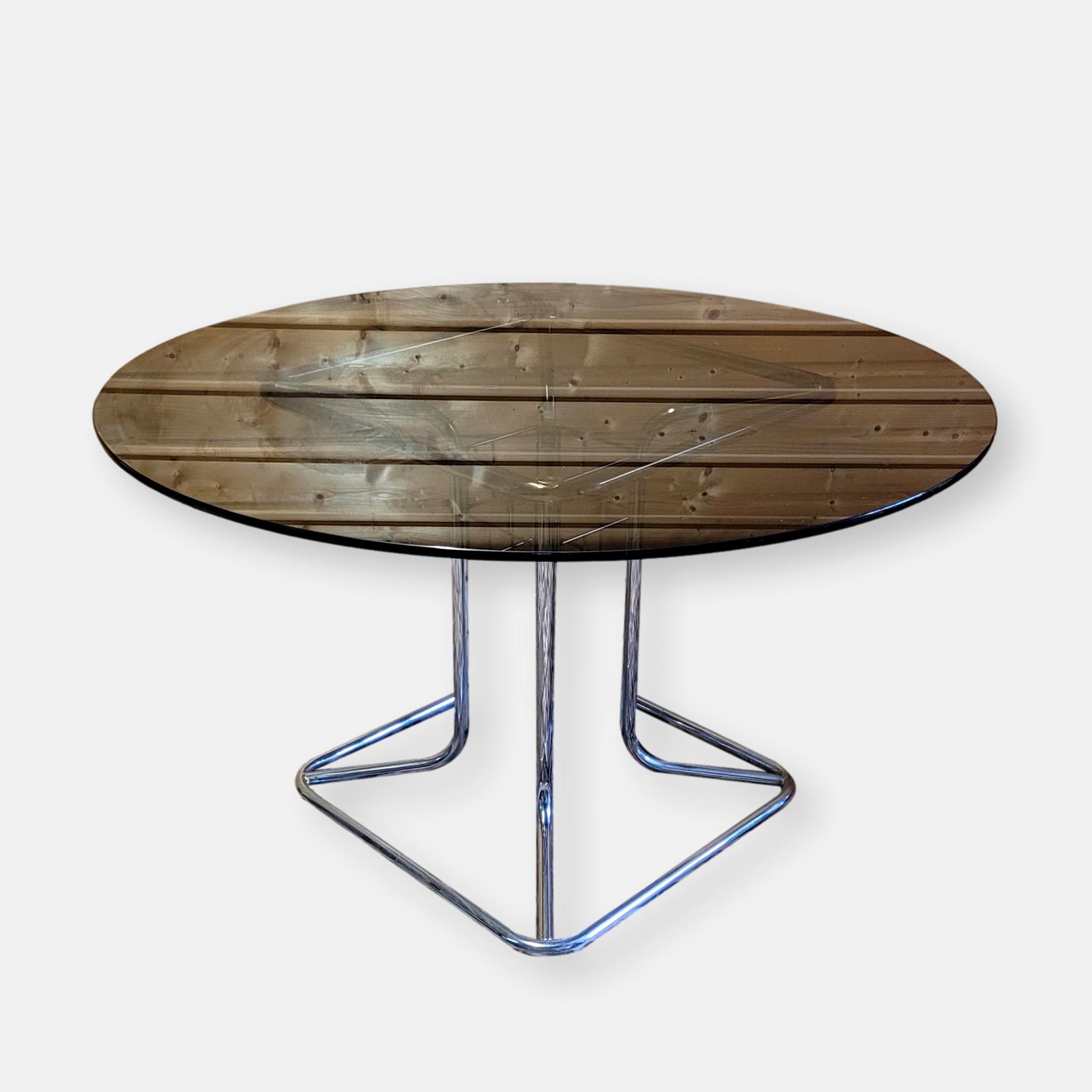 Ancienne table italienne chromée