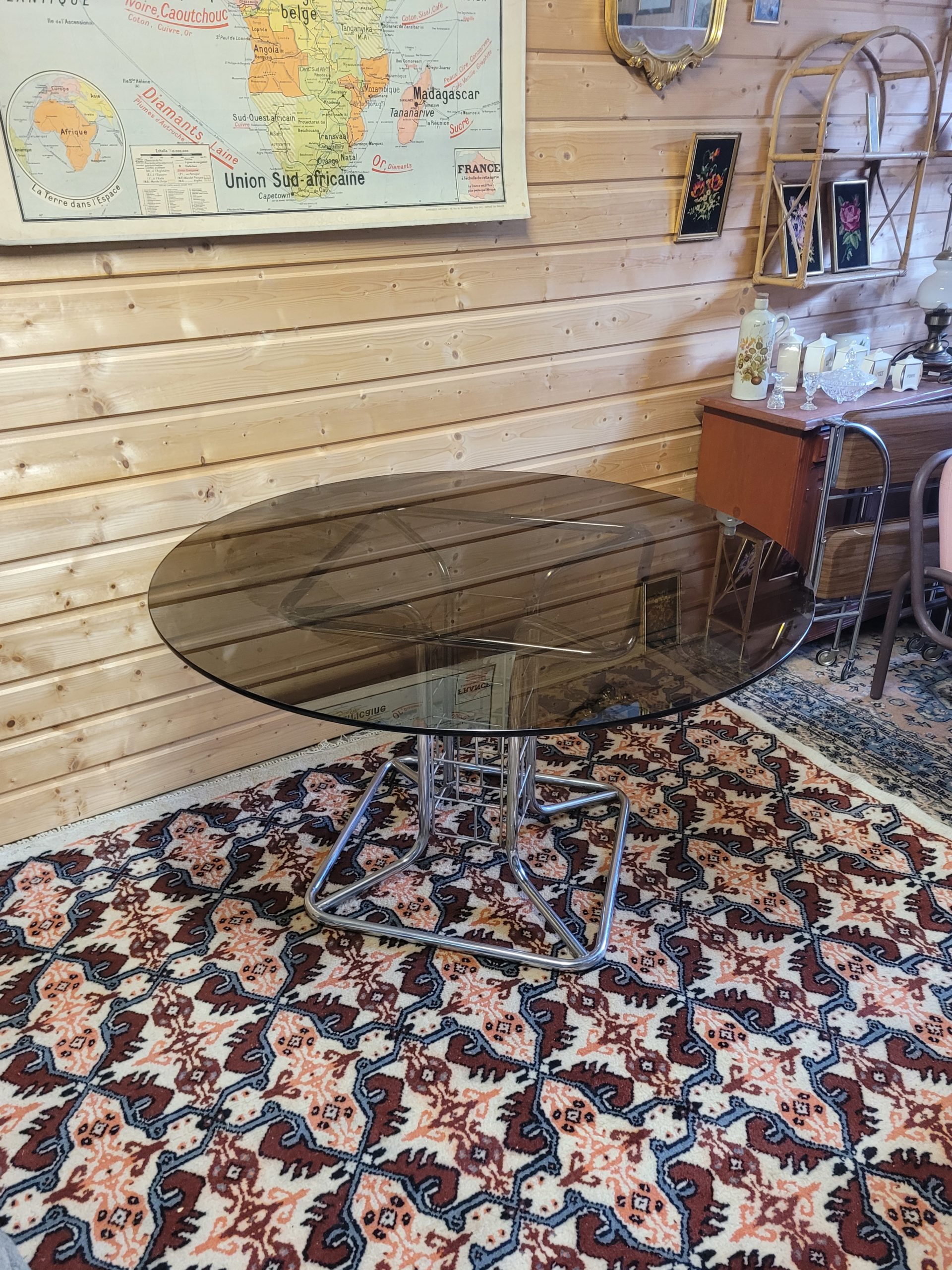 Ancienne table italienne chromée – Image 10