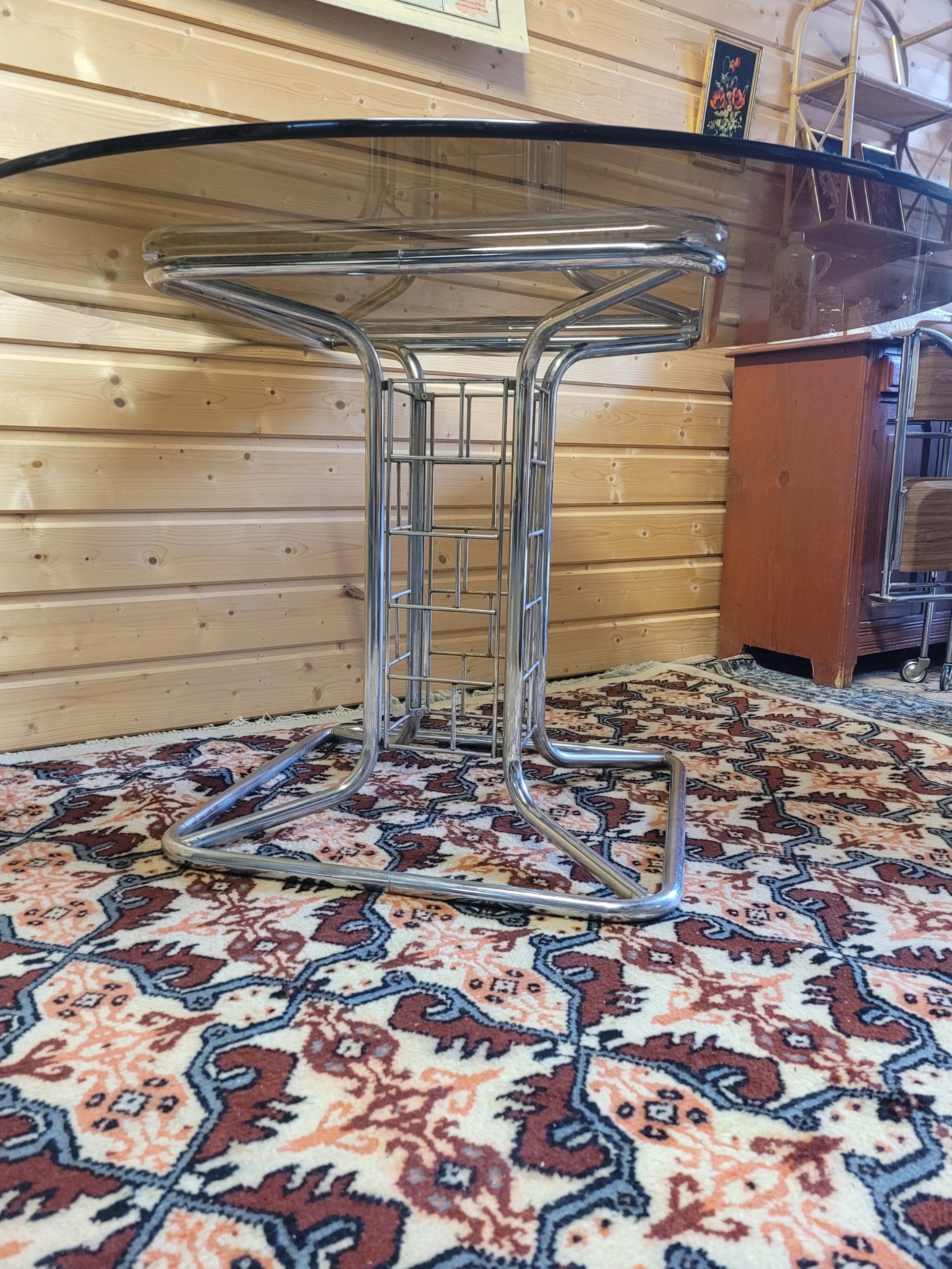 Ancienne table italienne chromée – Image 8