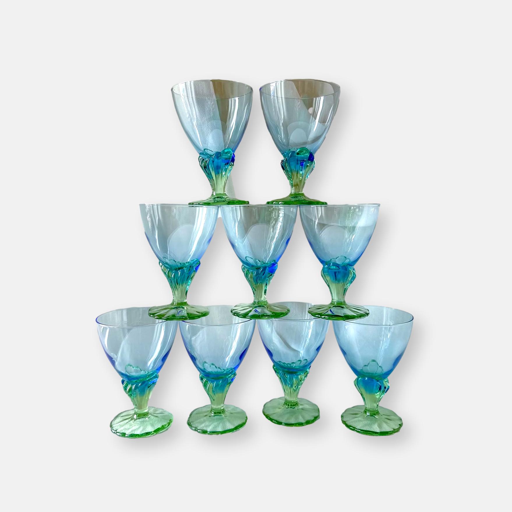Lot de 9 verres Bormioli Rocco Bahia
