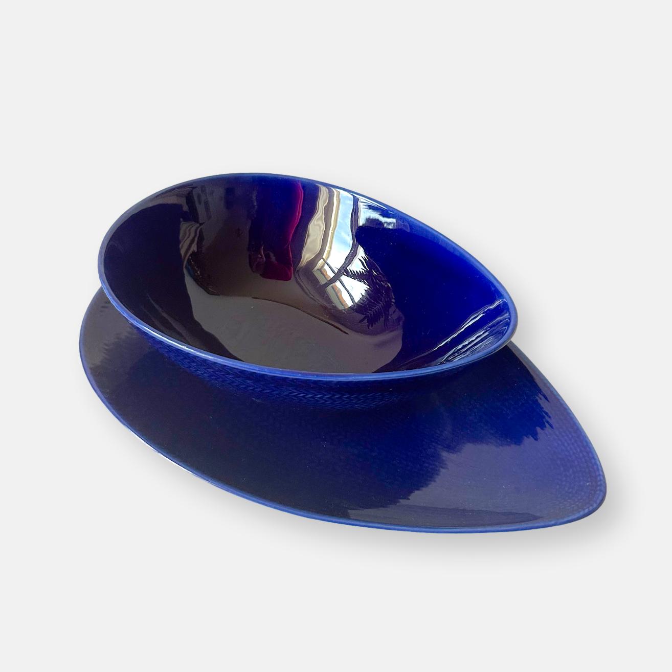 Rörstrand Blå Eld par Hertha Bengtson